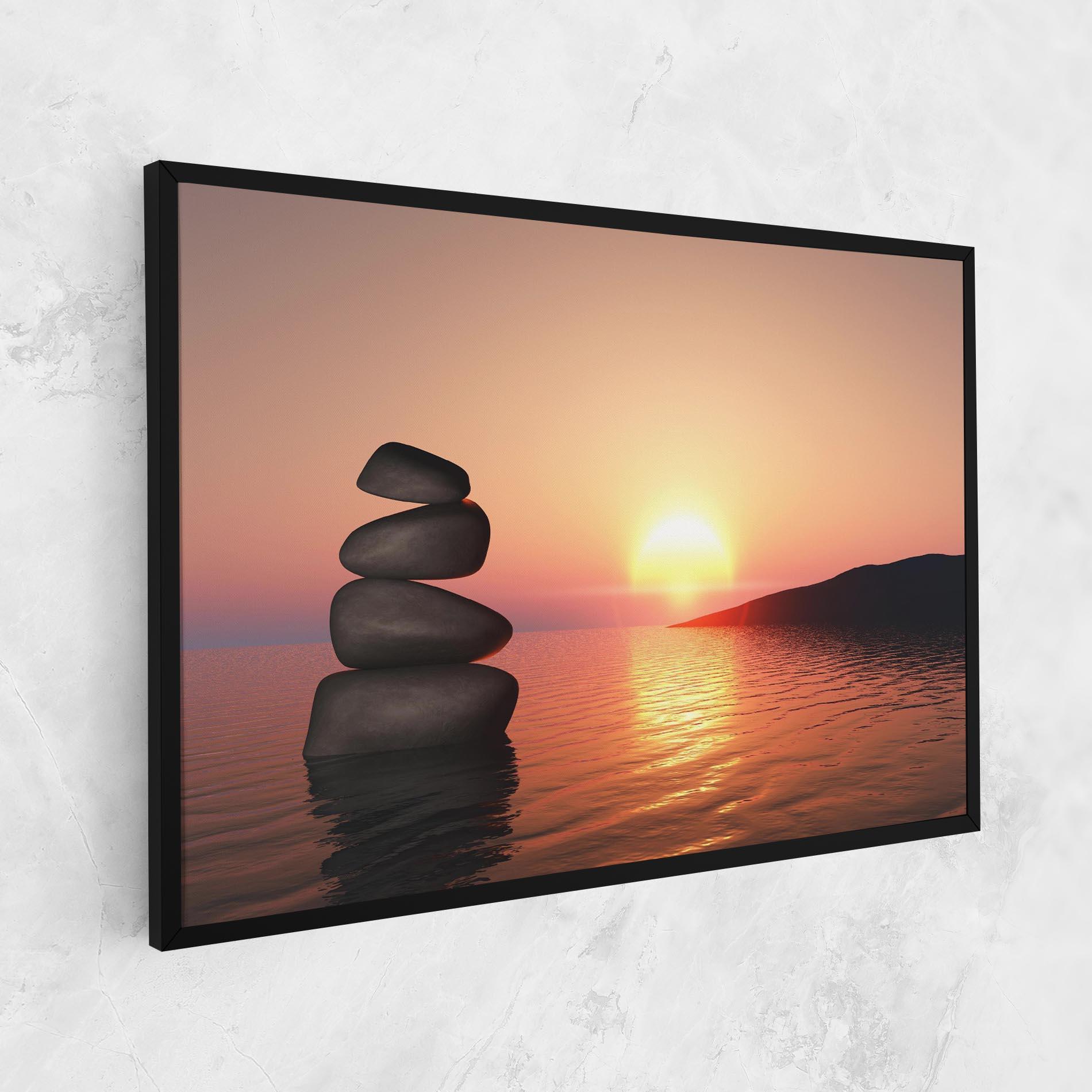 Leinwandbild Peace And Sunset mockup 1