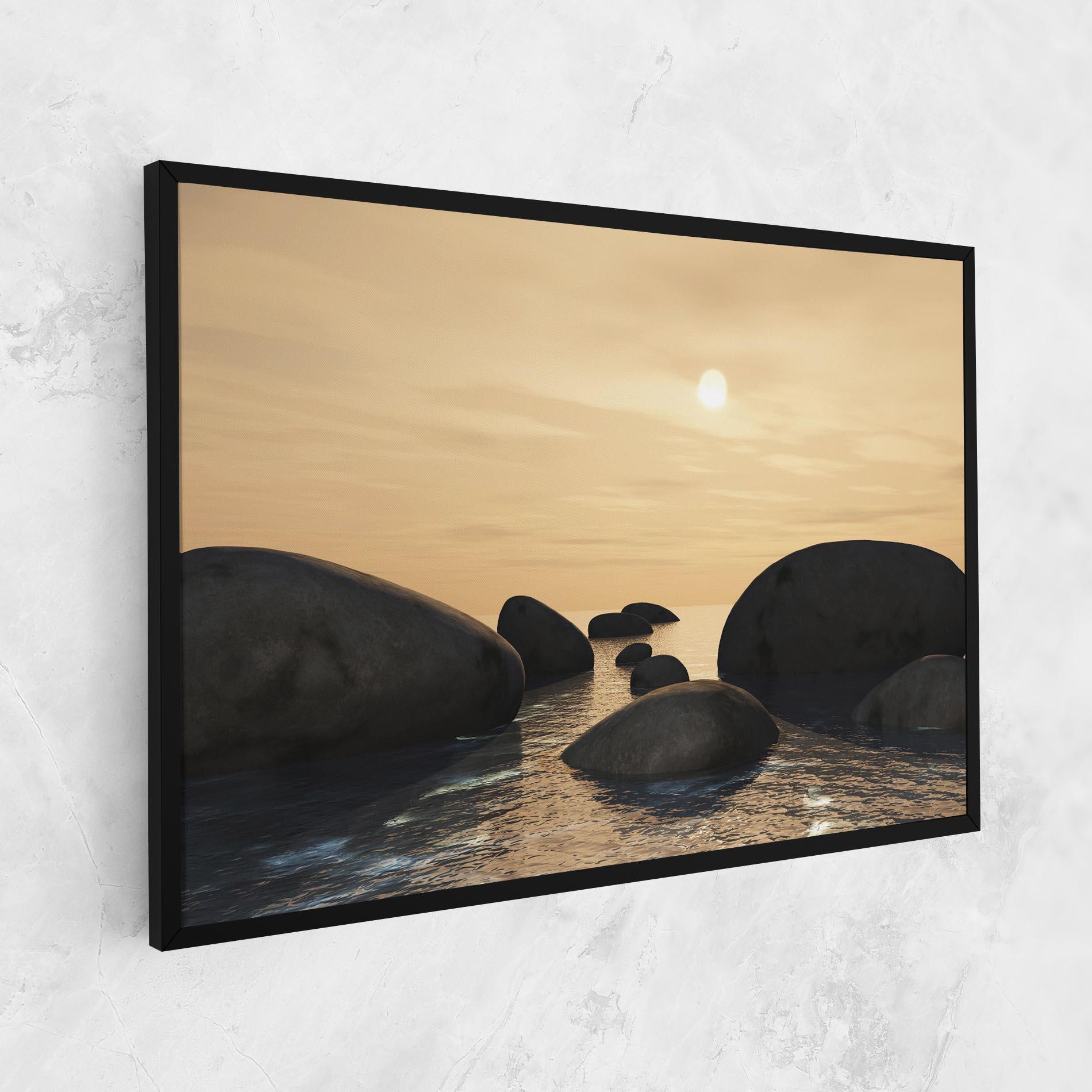 Leinwandbild Peace Rock mockup 1