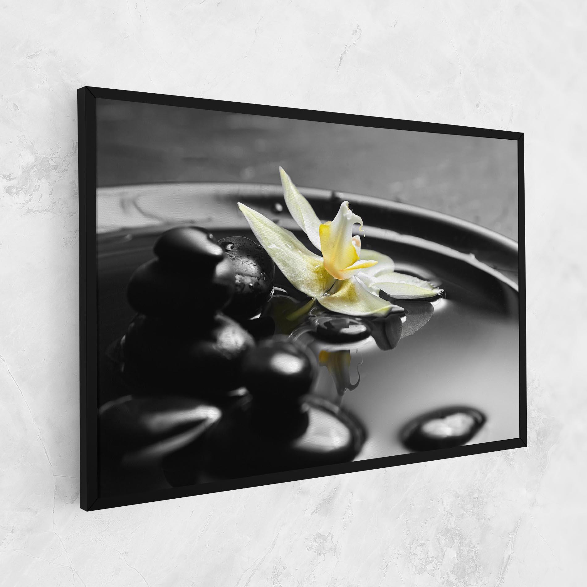 Leinwandbild Pebbles Yellow Flower mockup 1