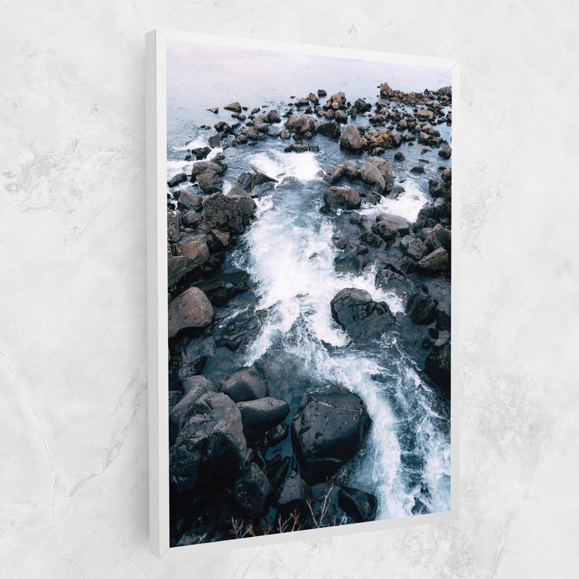 Leinwandbild Mountain River Rock mockup 1