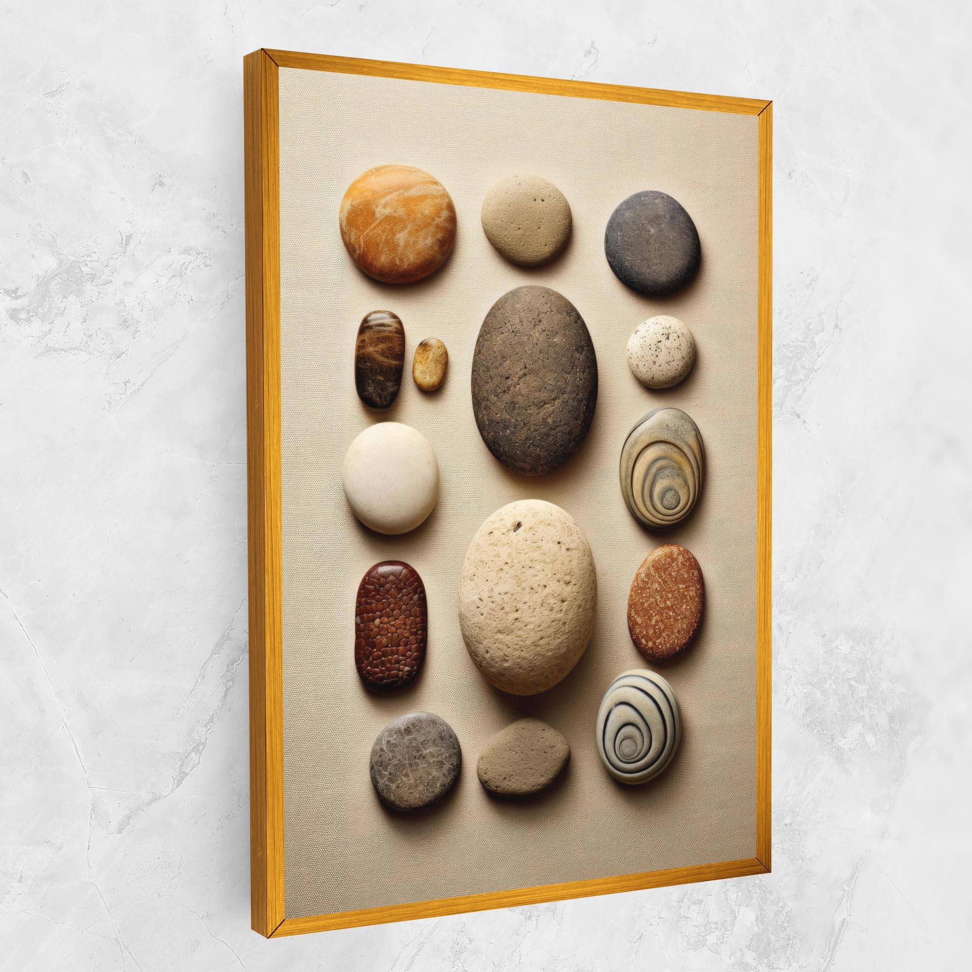 Leinwandbild Massage Stones Sand mockup 1