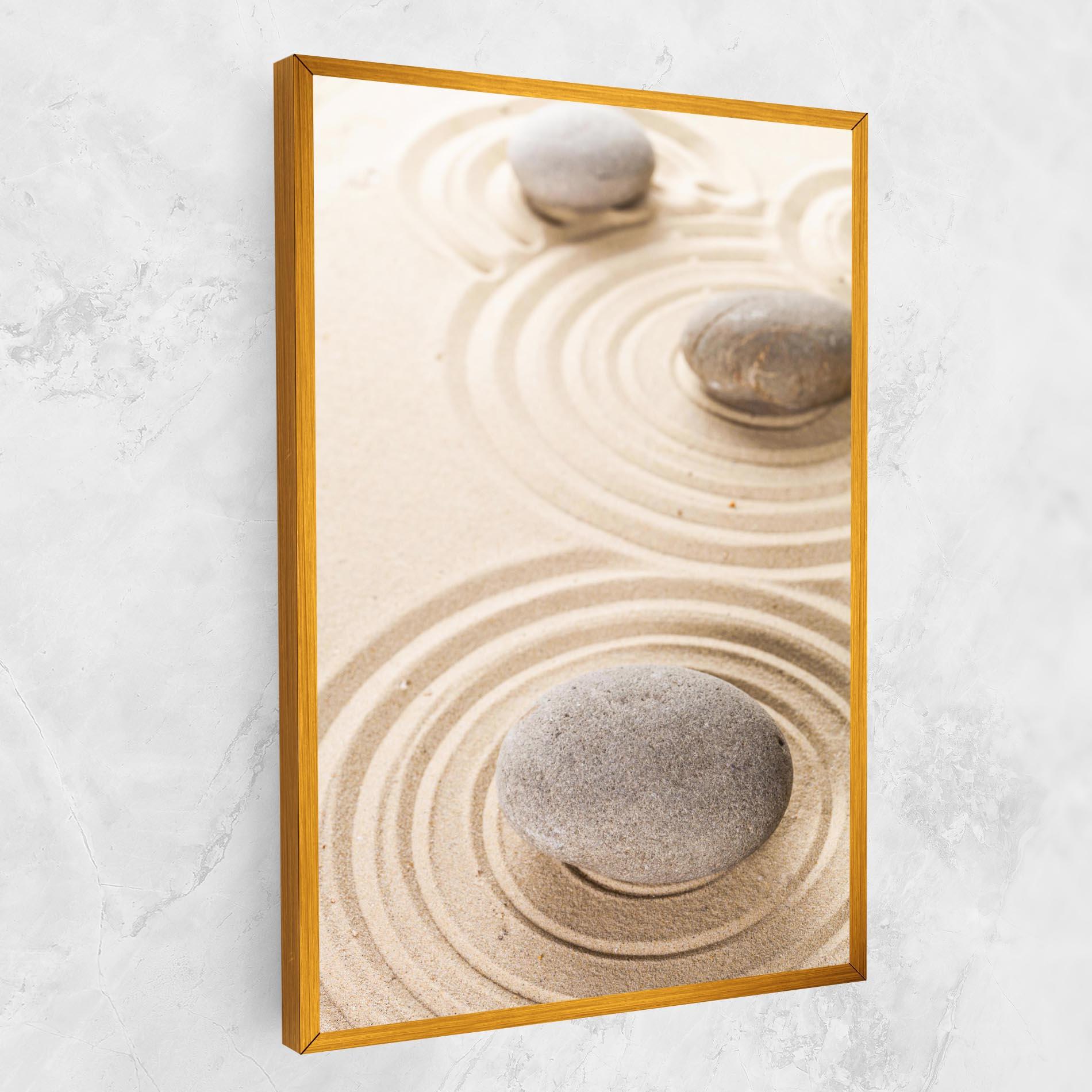 Leinwandbild Meditation Cream Stone mockup 1