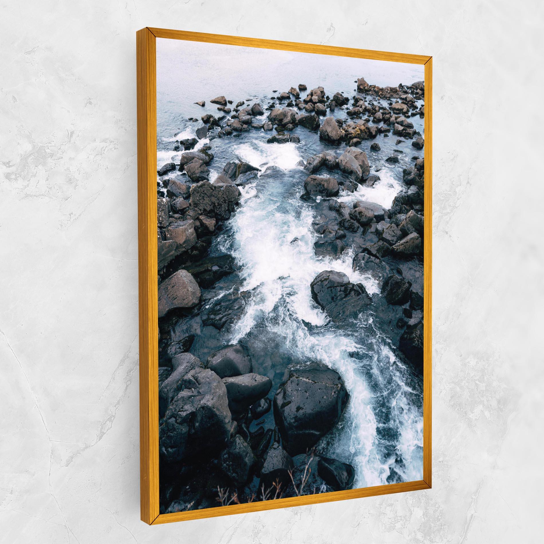 Leinwandbild Mountain River Rock mockup 1