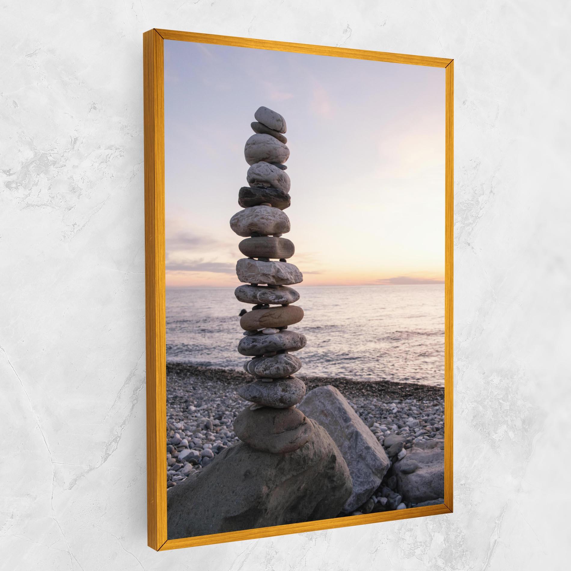 Leinwandbild Pebbles Seaside mockup 1