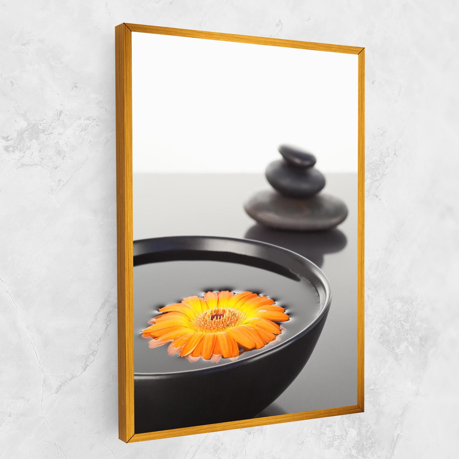 Stone Orange Flower mockup 1
