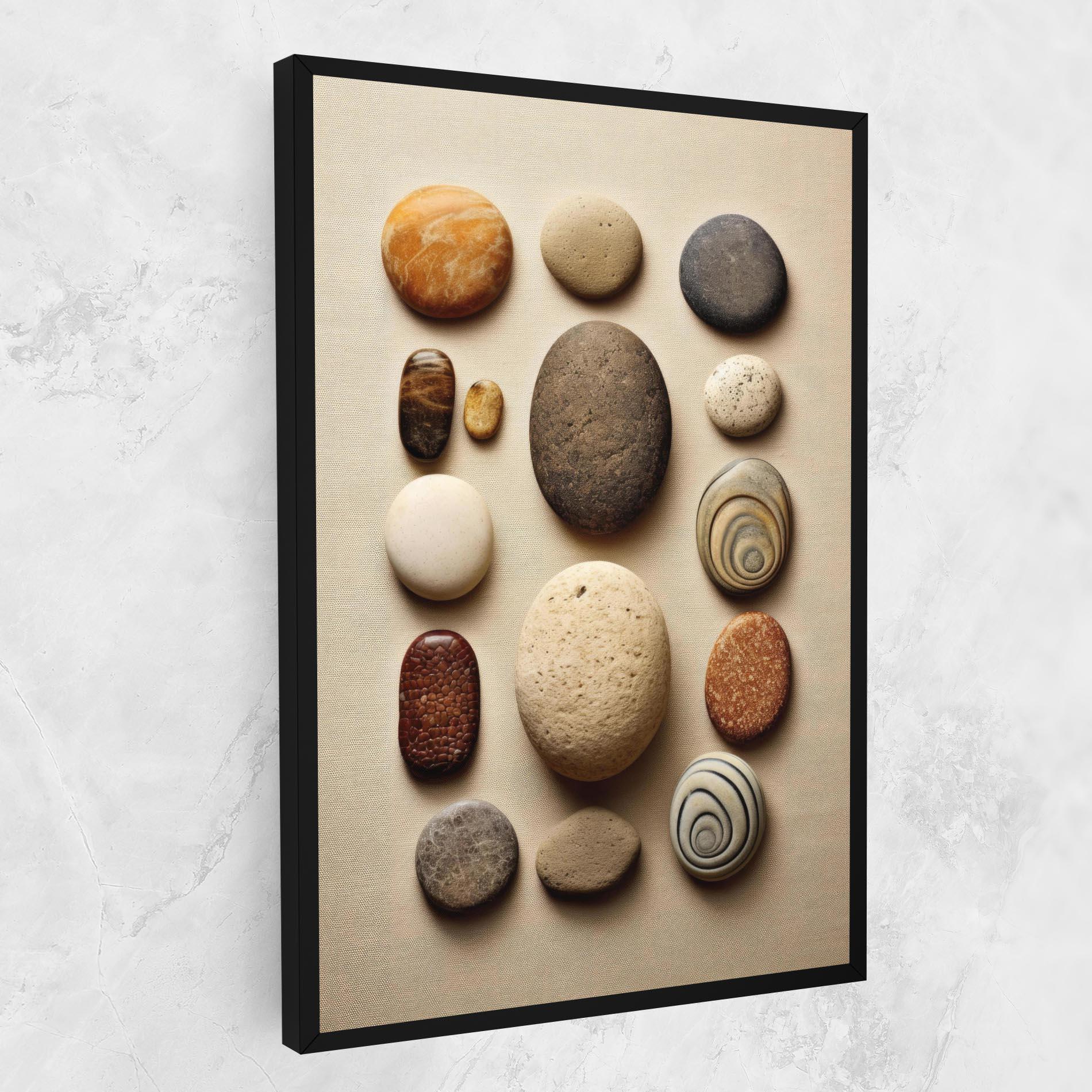 Leinwandbild Massage Stones Sand mockup 1
