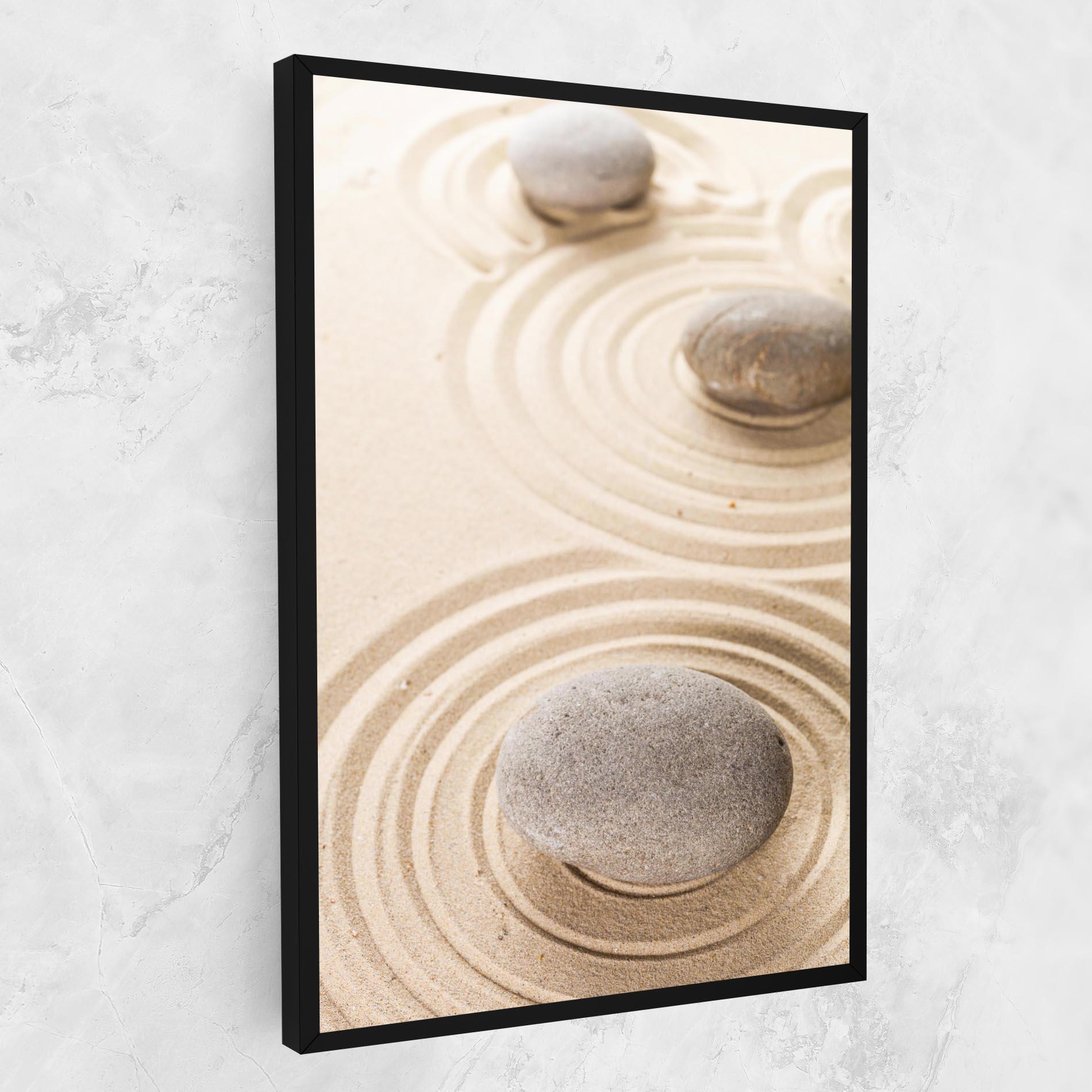 Leinwandbild Meditation Cream Stone mockup 1