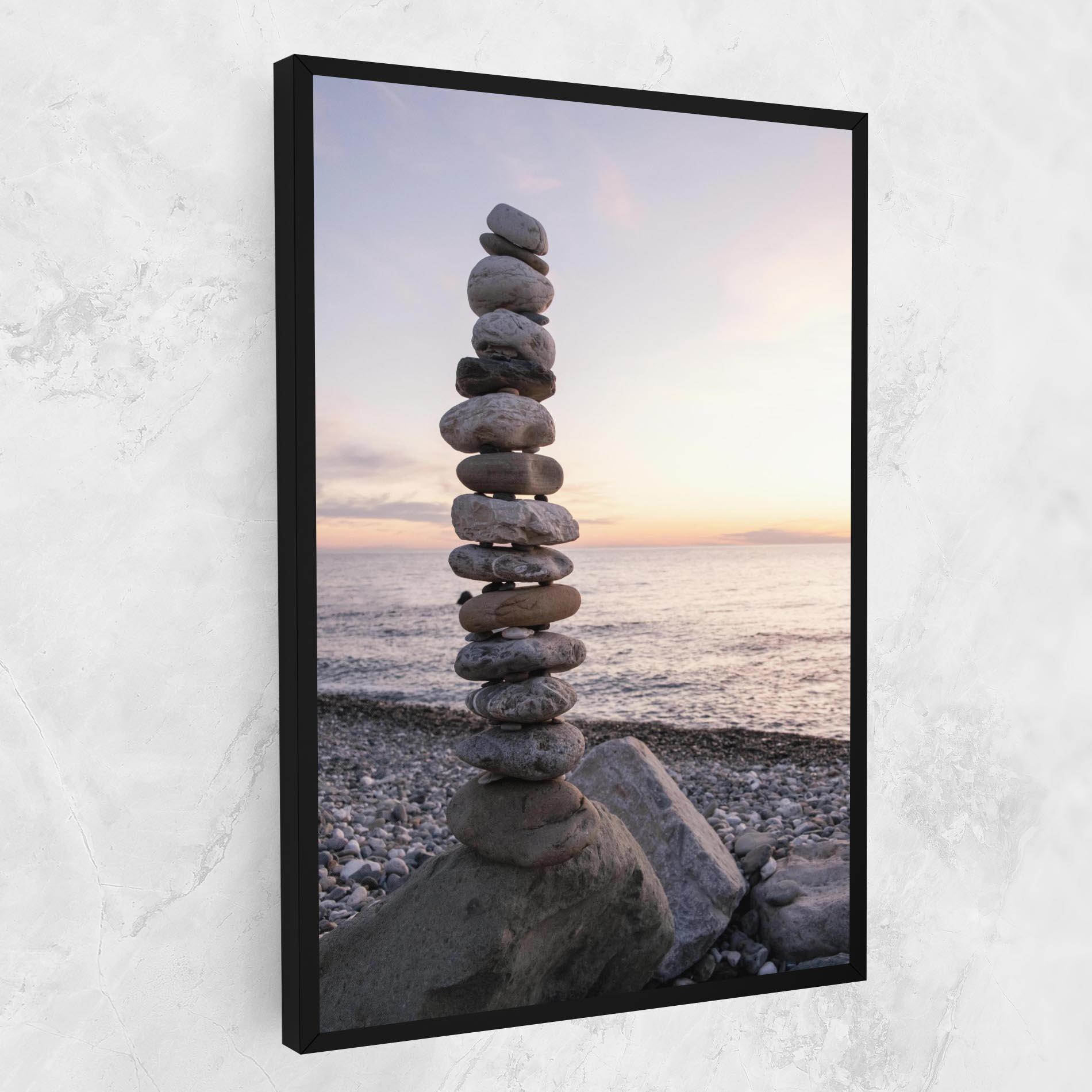 Leinwandbild Pebbles Seaside mockup 1