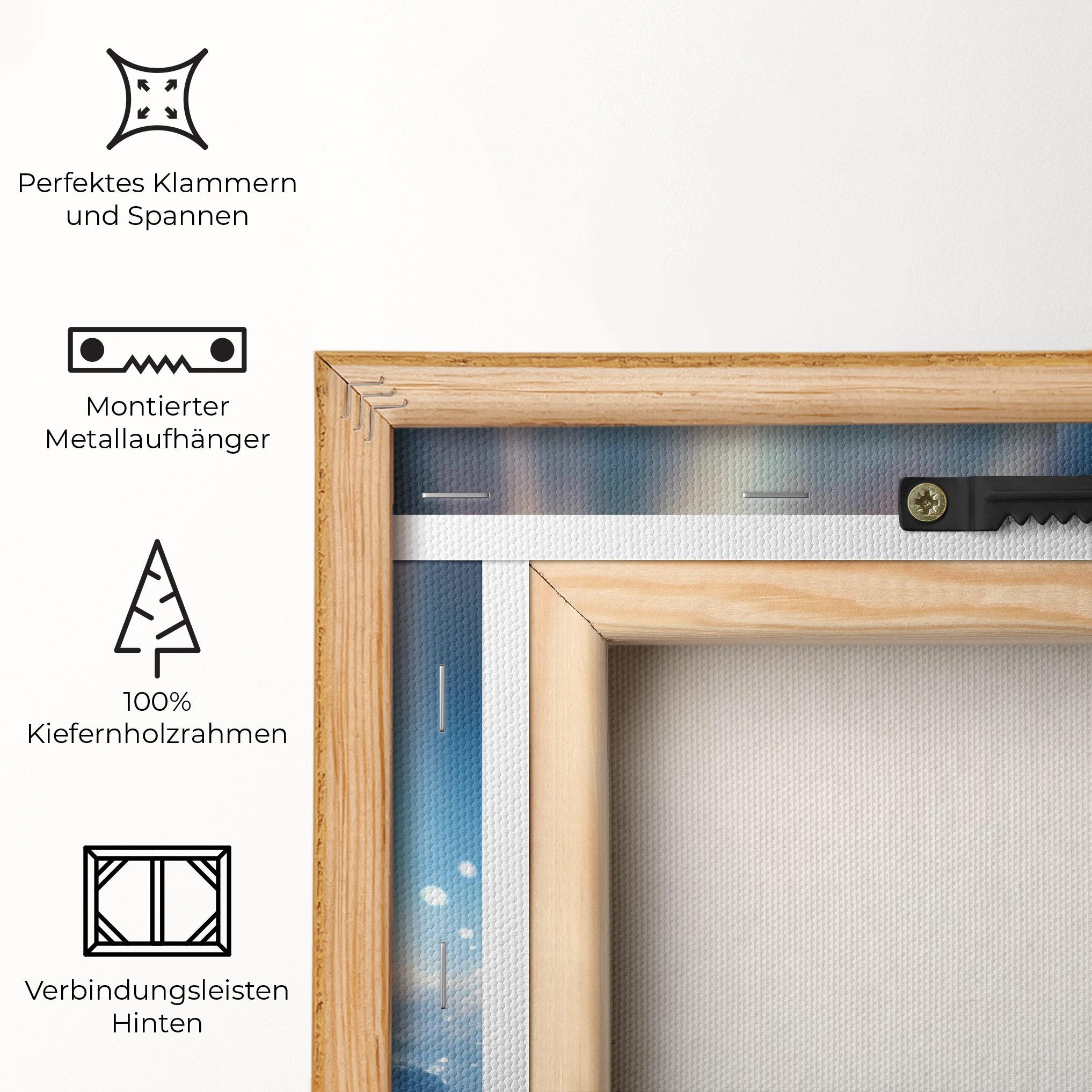 Leinwandbild Blue Light Stone mockup 5