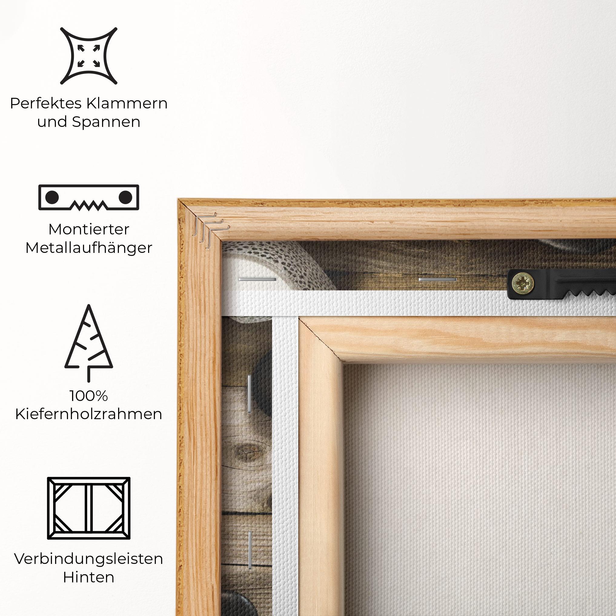 Leinwandbild Cotton Flowers Stones mockup 5