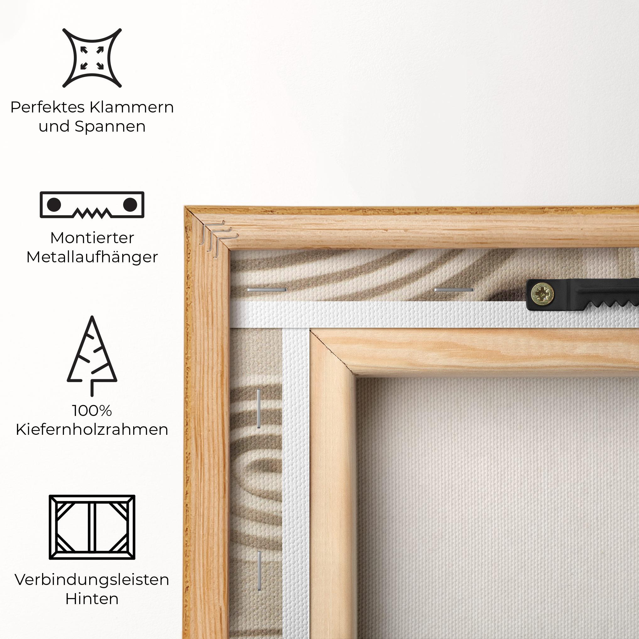 Leinwandbild Cream Zen Stones mockup 5