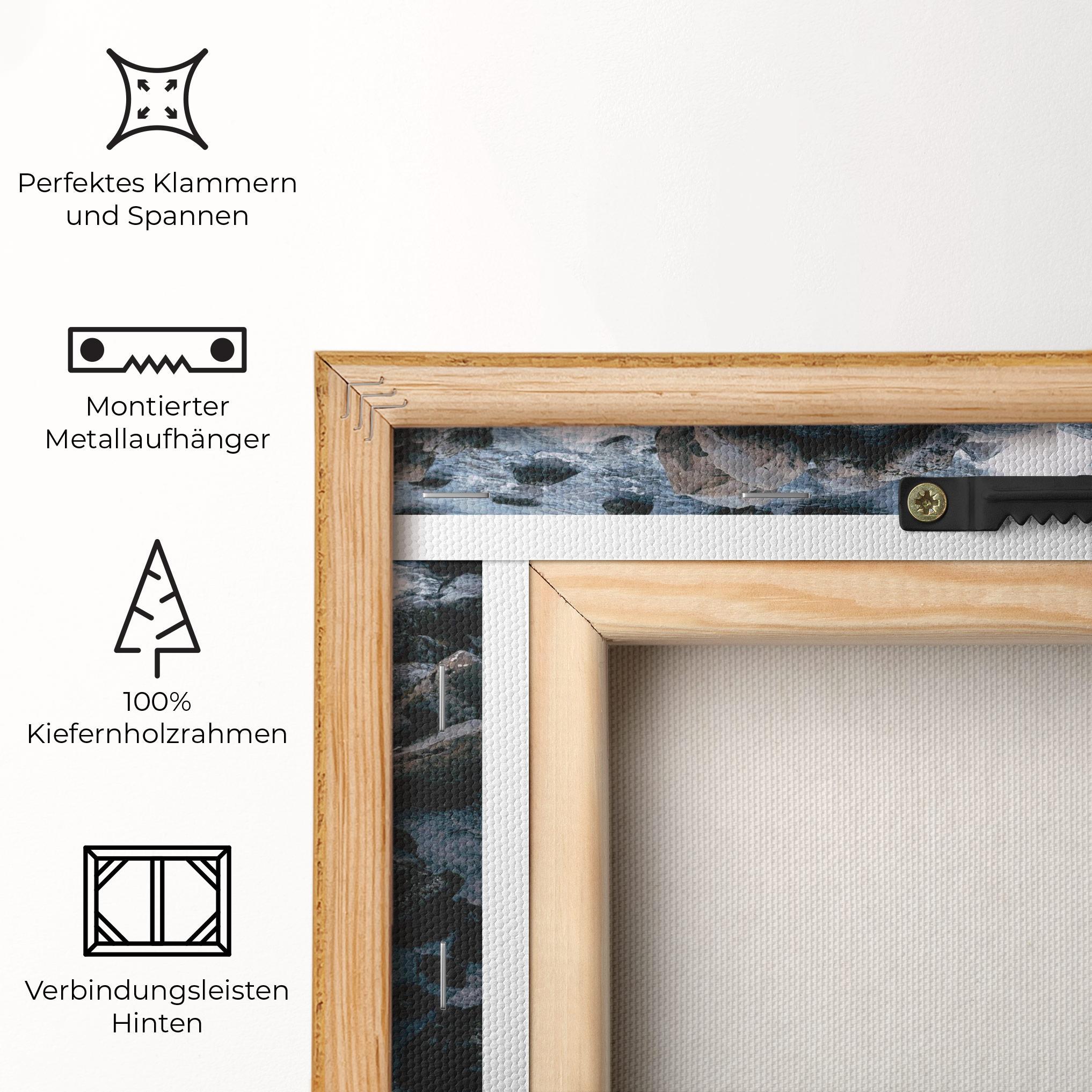 Leinwandbild Mountain River Rock mockup 5