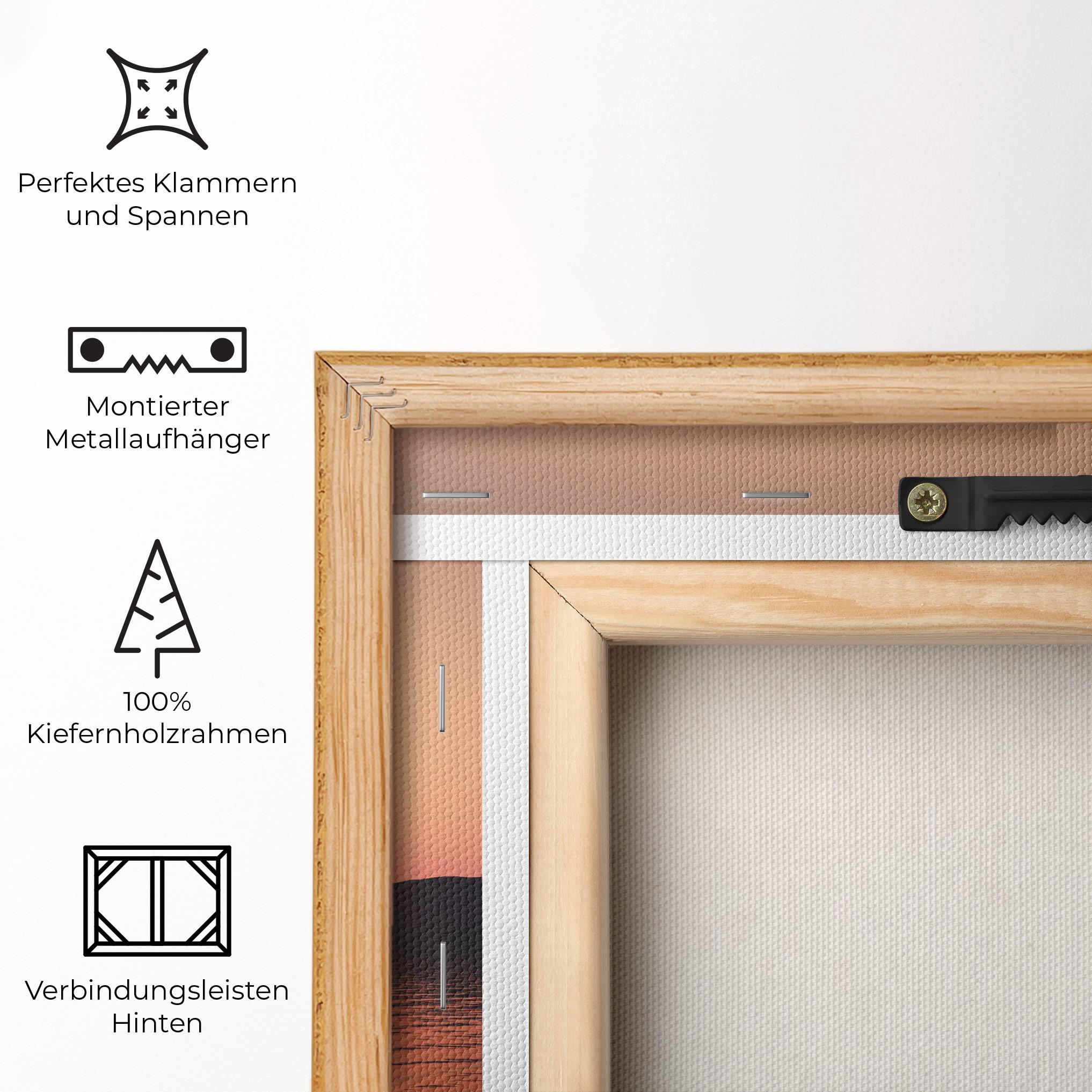 Leinwandbild Peace And Sunset mockup 5