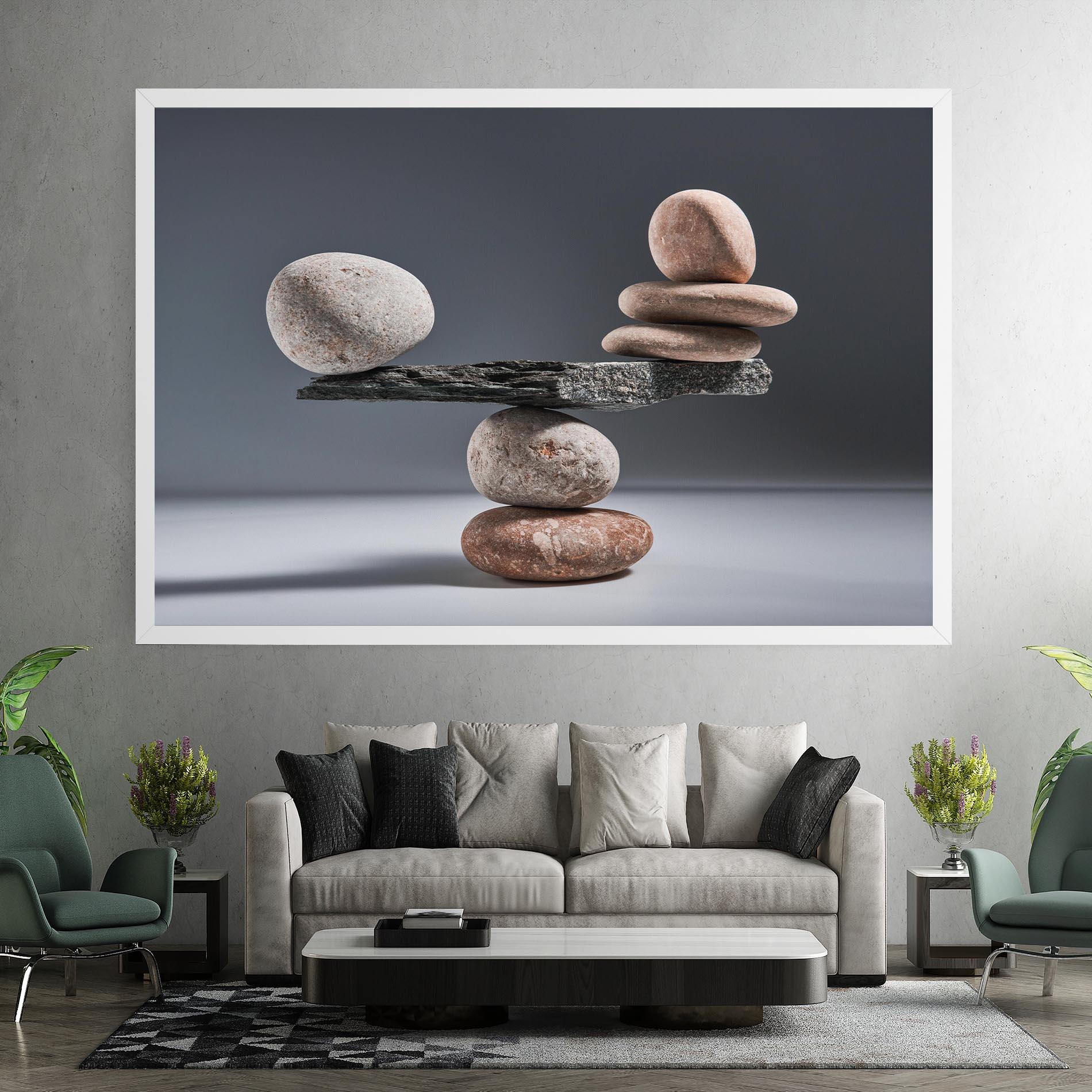 Leinwandbild Balancing Pebbles mockup 7