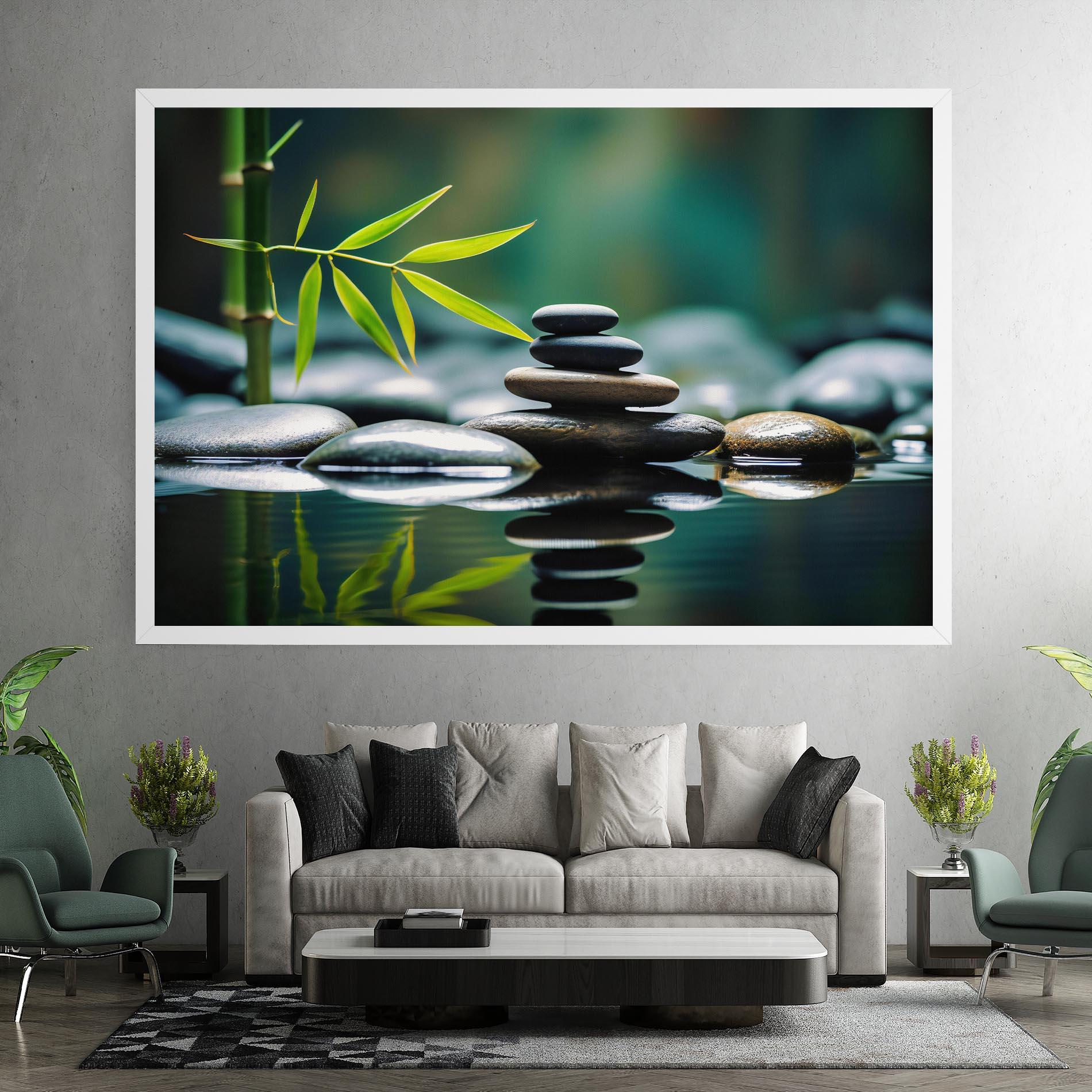 Leinwandbild Bamboo Stones mockup 7