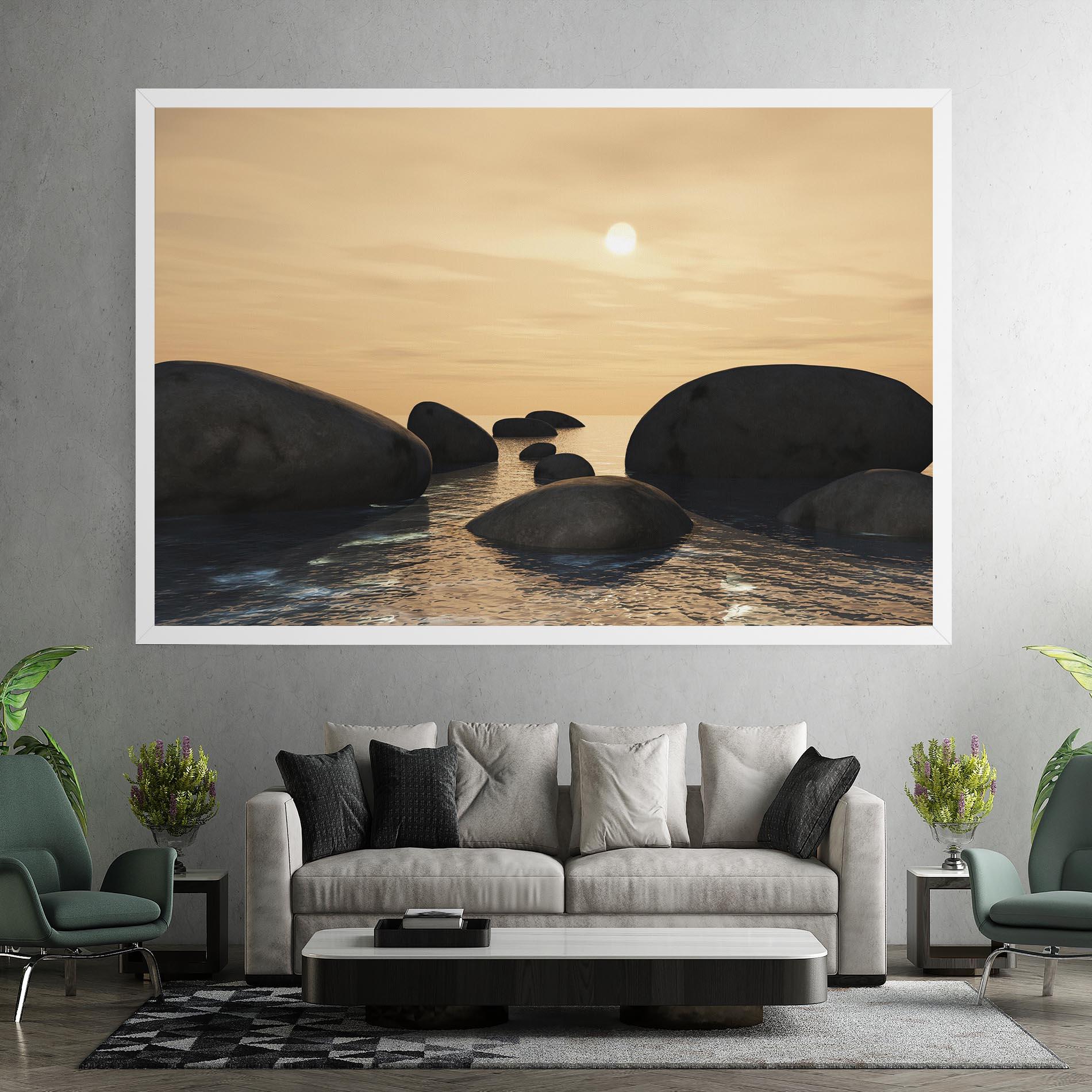 Leinwandbild Peace Rock mockup 7