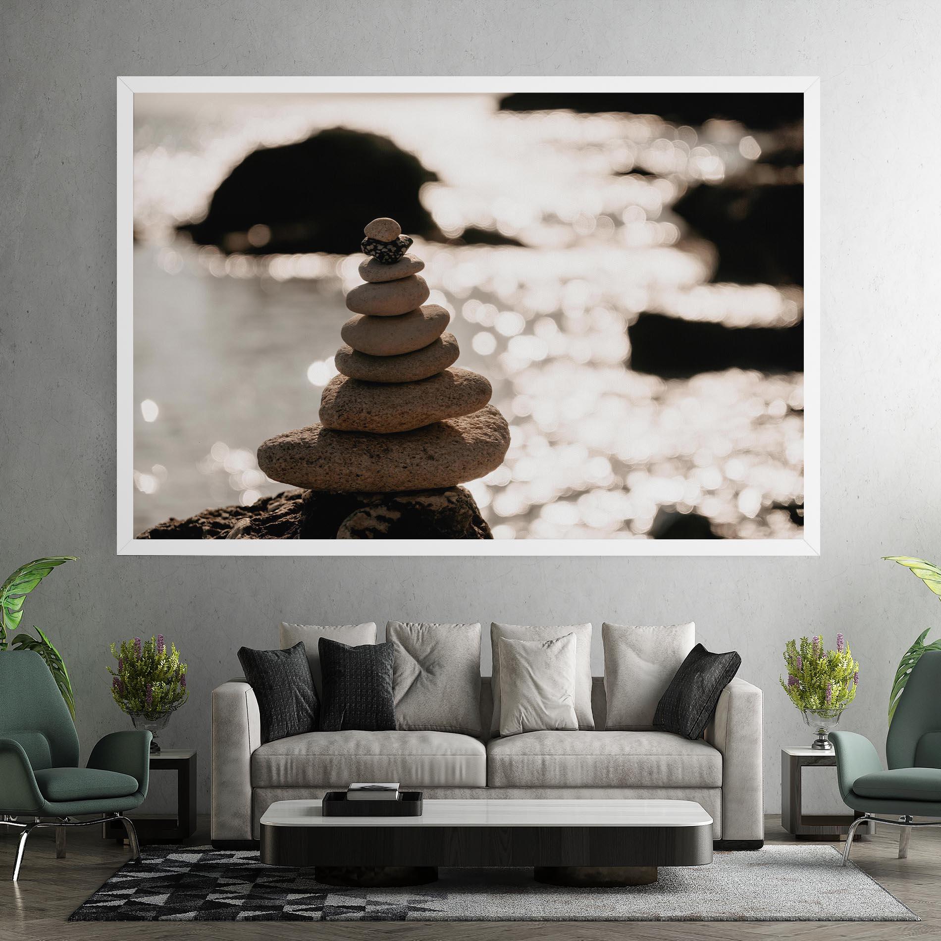 Leinwandbild Pyramid Stones mockup 7