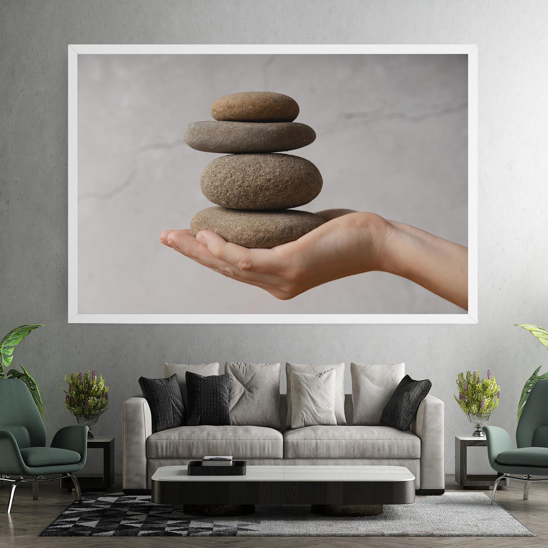 Leinwandbild Stones Meditation mockup 7