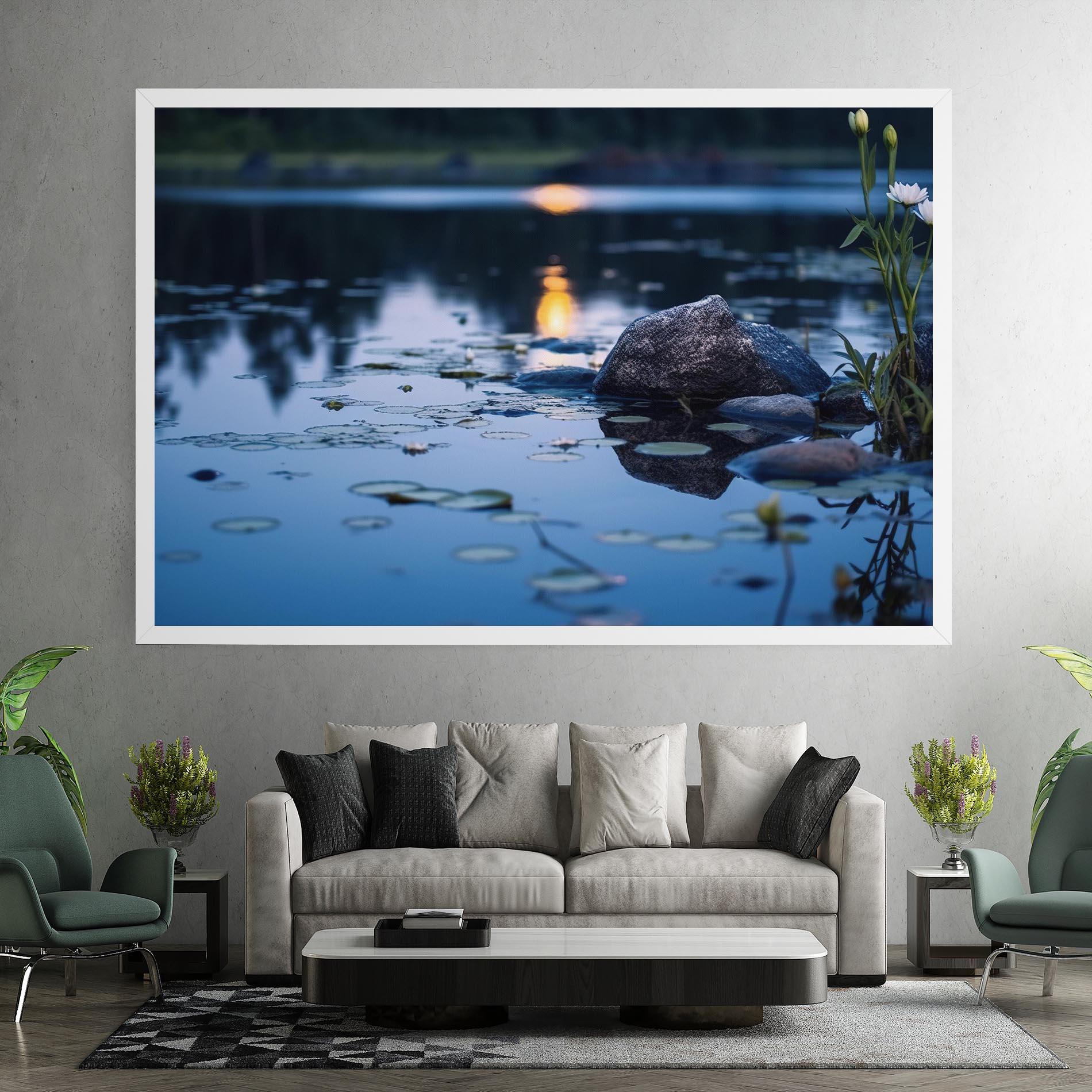 Leinwandbild Water Stones mockup 7