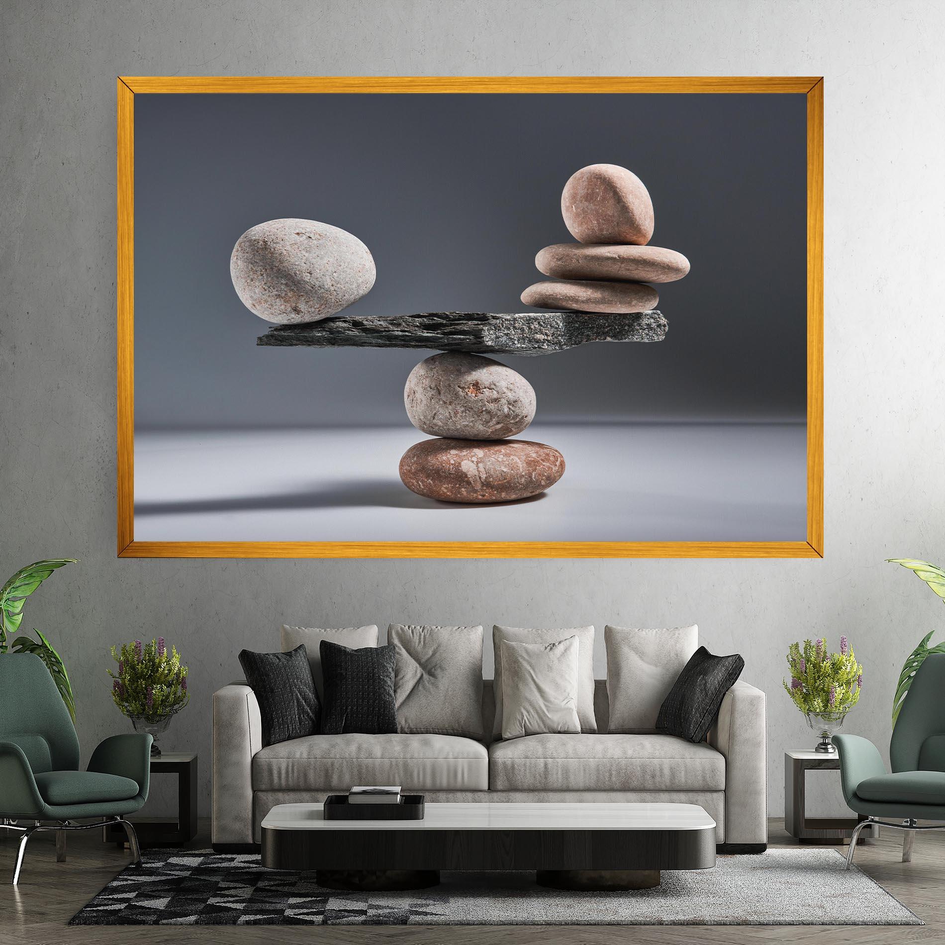 Leinwandbild Balancing Pebbles mockup 7