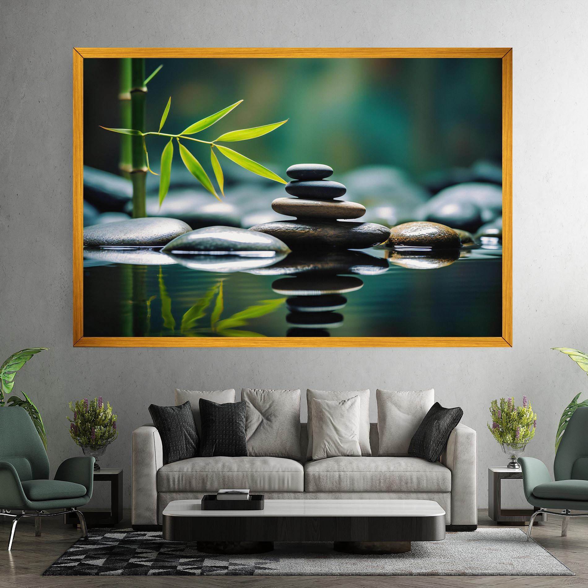 Leinwandbild Bamboo Stones mockup 7