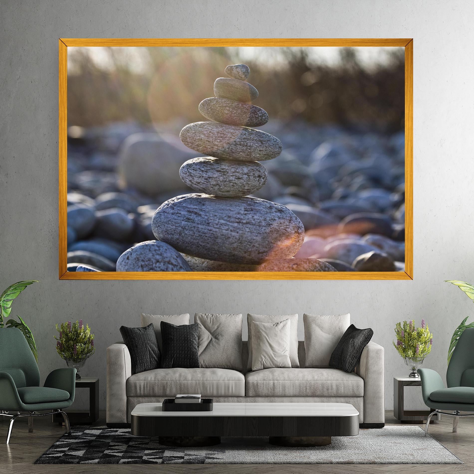 Leinwandbild Closeup Shot Rocks mockup 7