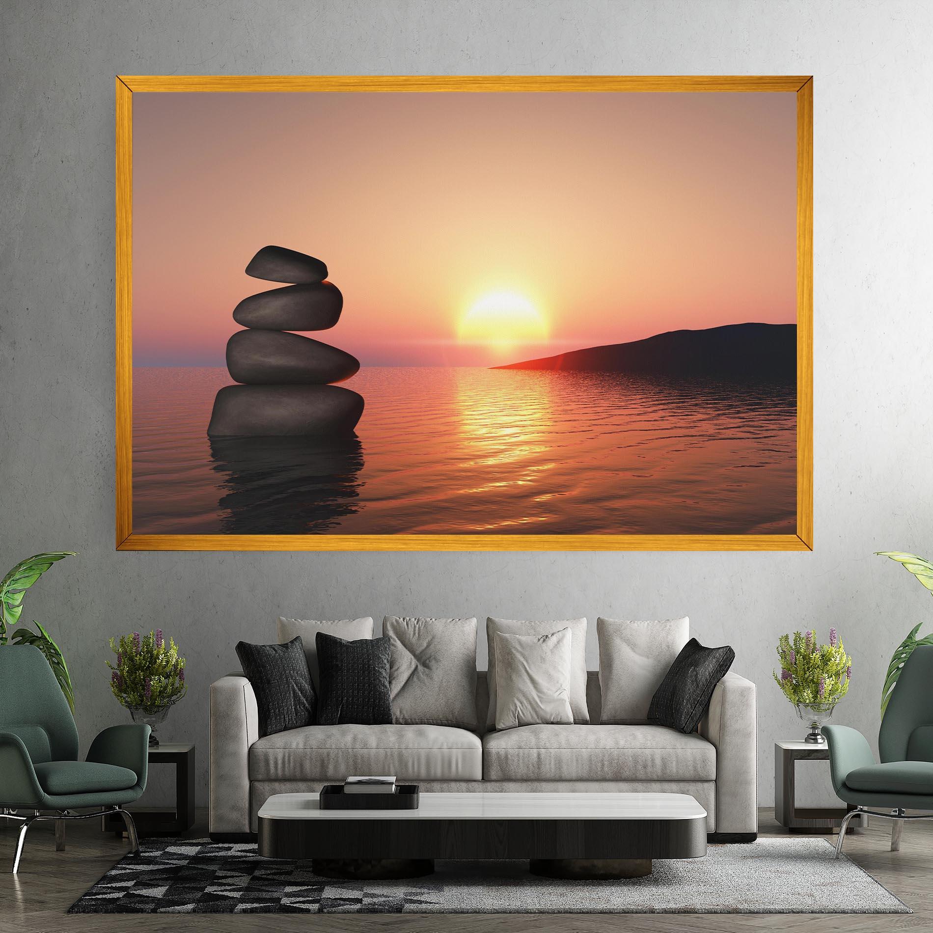 Leinwandbild Peace And Sunset mockup 7