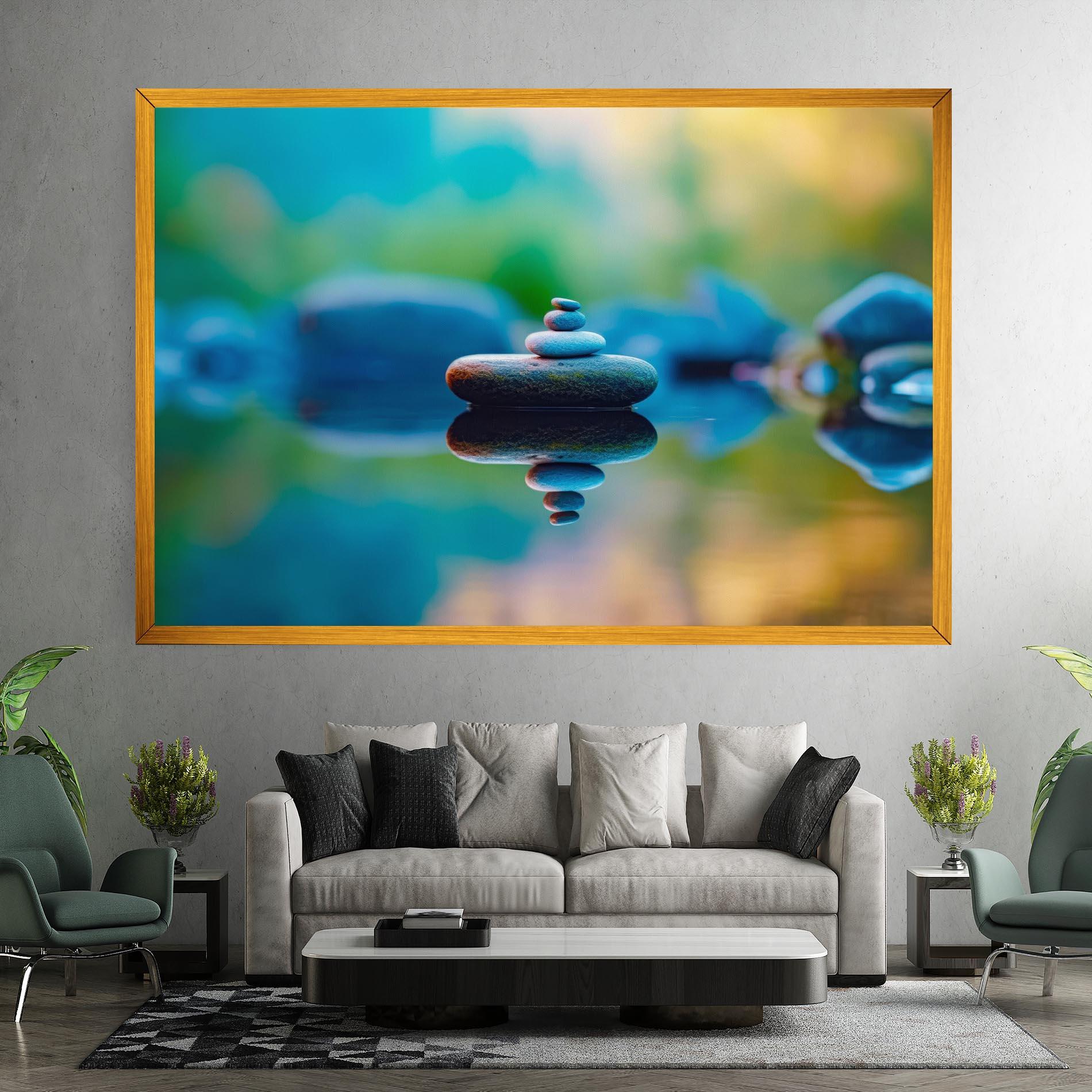 Leinwandbild Pile Rocks mockup 7