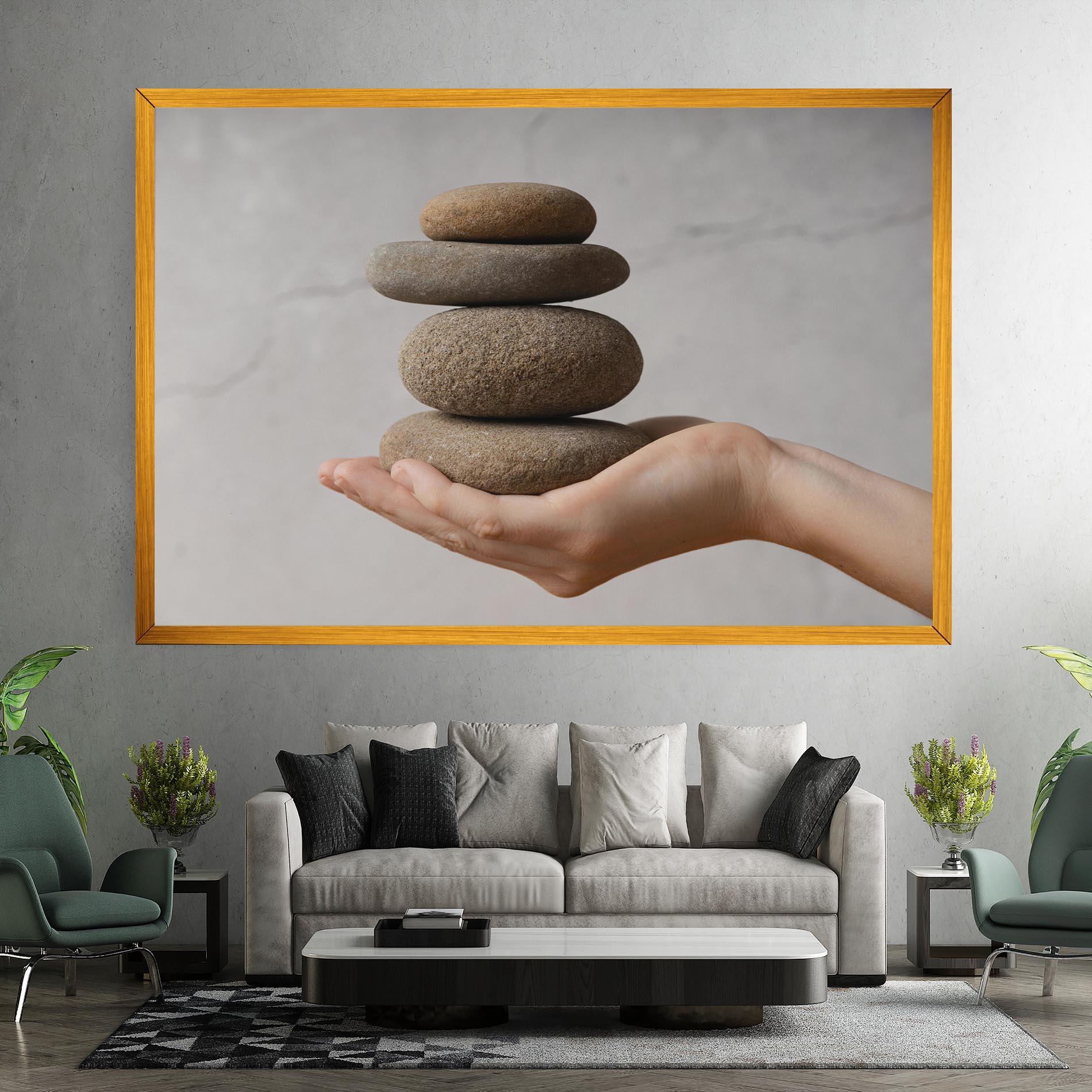 Leinwandbild Stones Meditation mockup 7