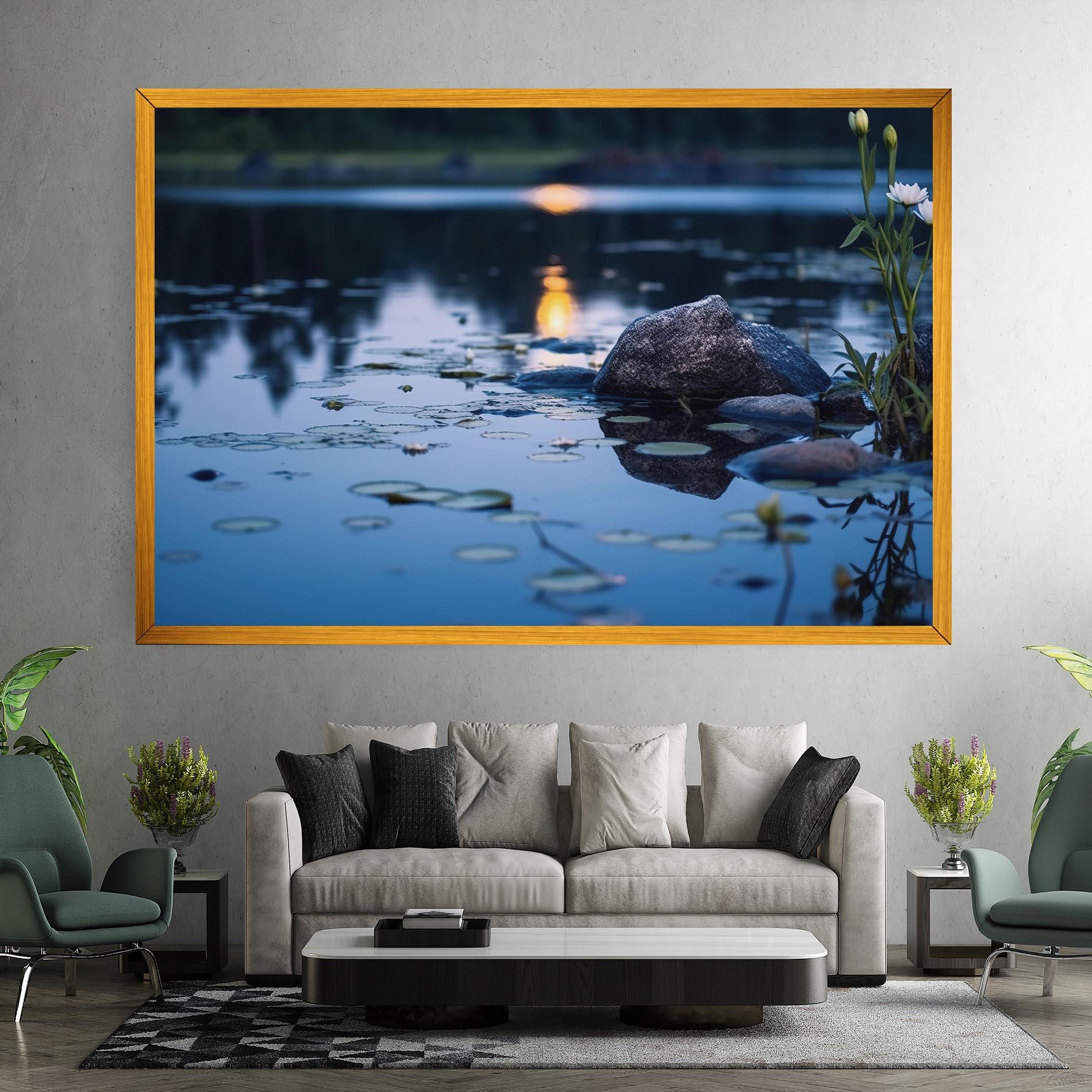 Leinwandbild Water Stones mockup 7