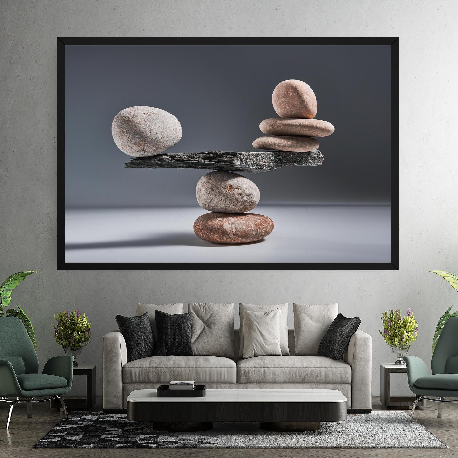 Leinwandbild Balancing Pebbles mockup 7