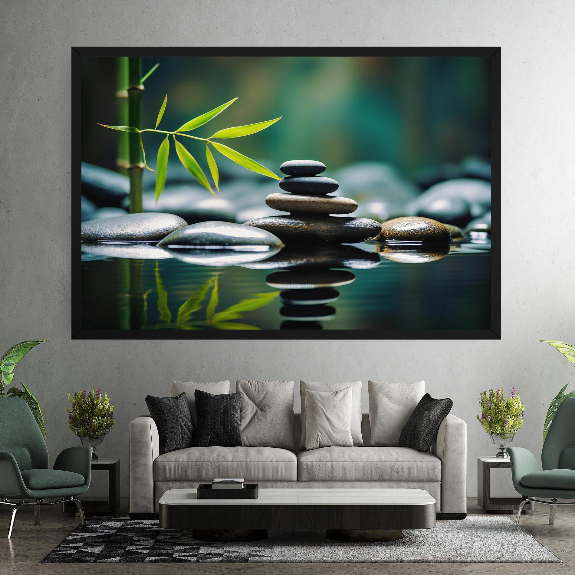 Leinwandbild Bamboo Stones mockup 7