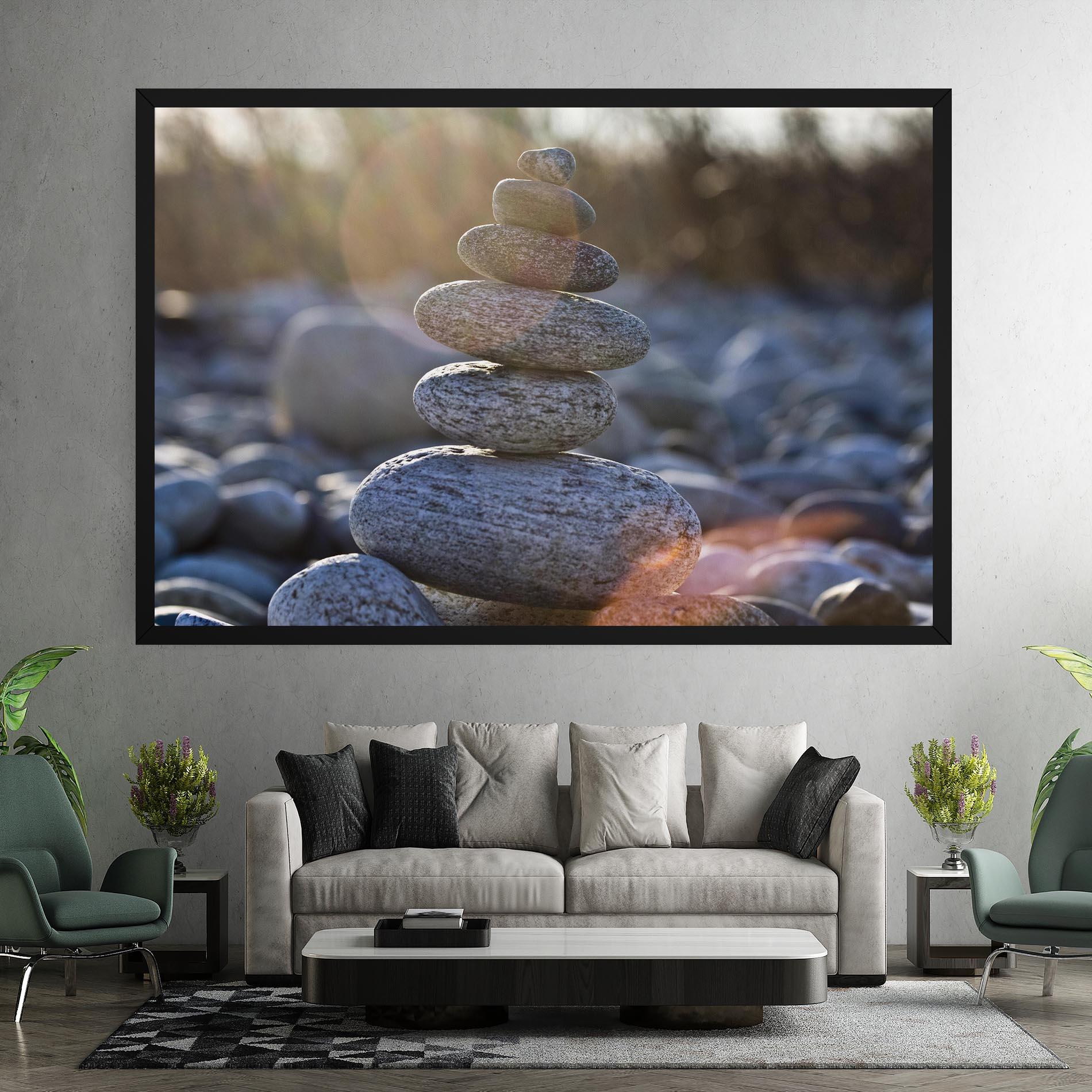 Leinwandbild Closeup Shot Rocks mockup 7