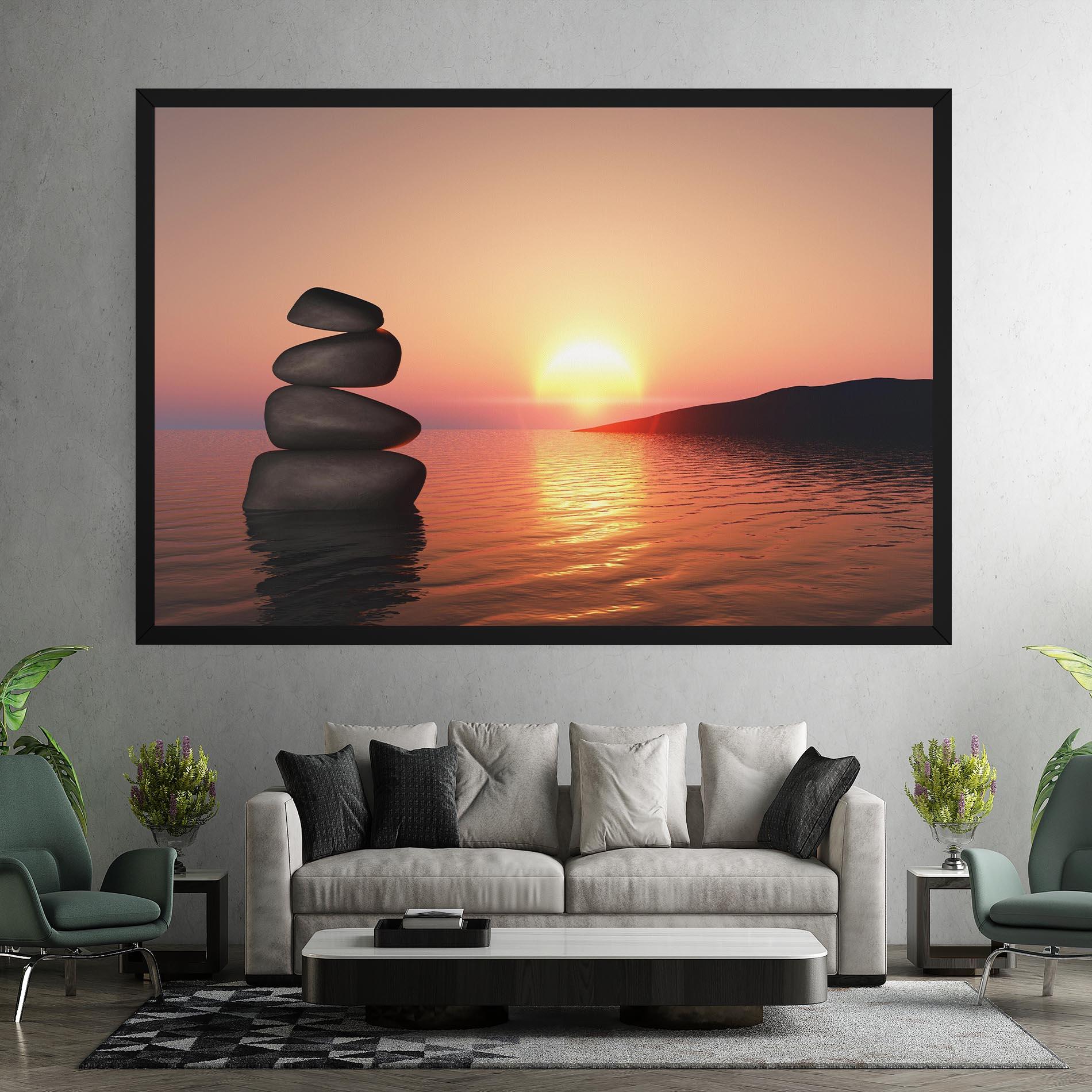 Leinwandbild Peace And Sunset mockup 7