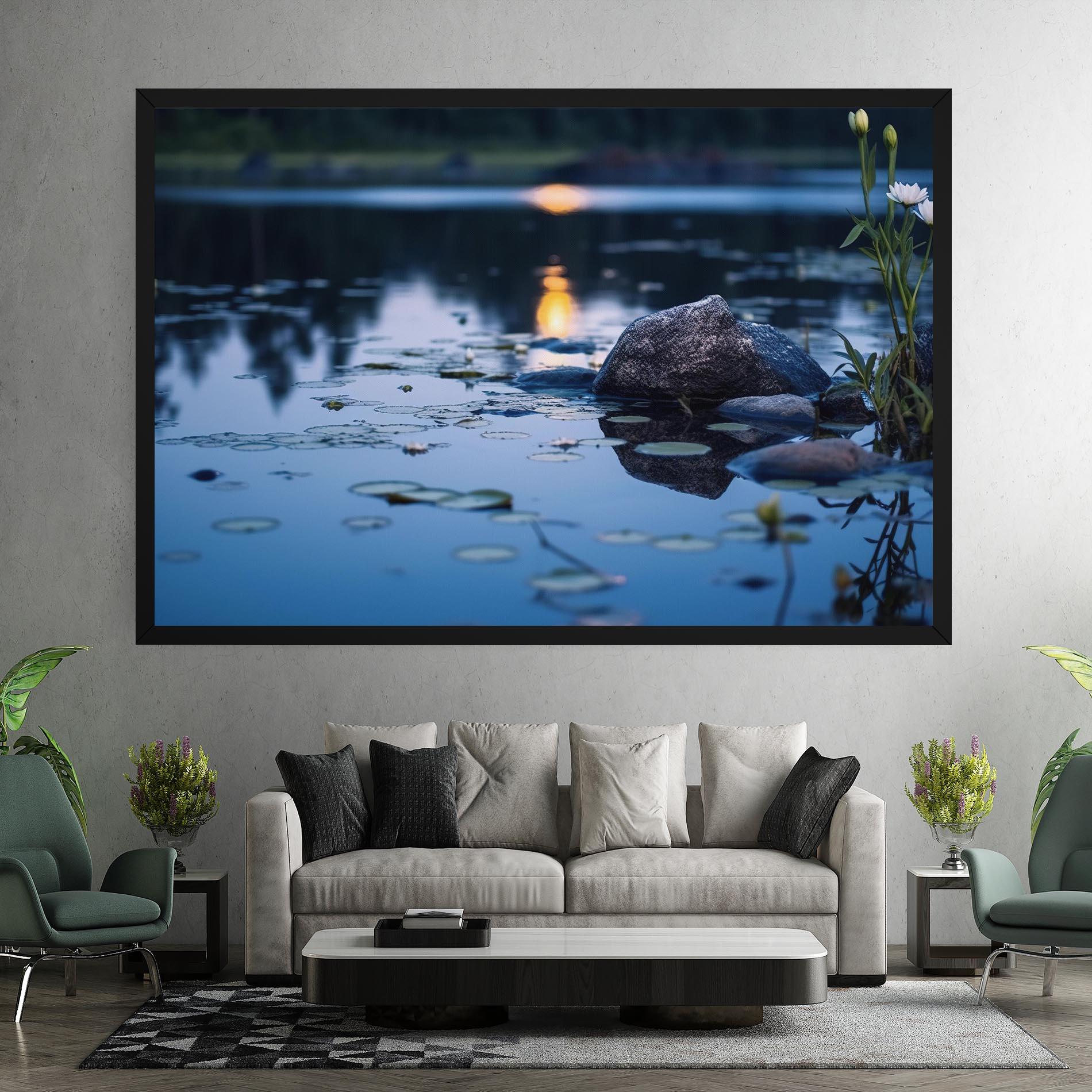 Leinwandbild Water Stones mockup 7