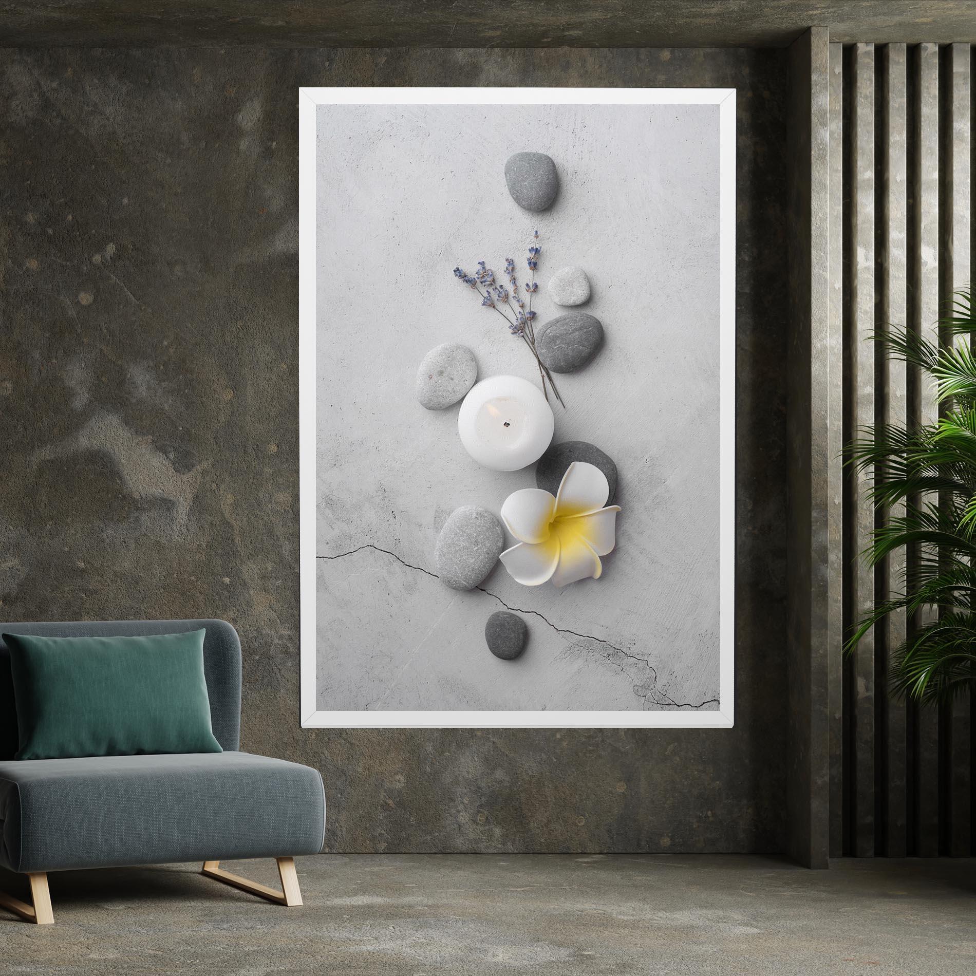 Leinwandbild Feng Shui Stones mockup 7