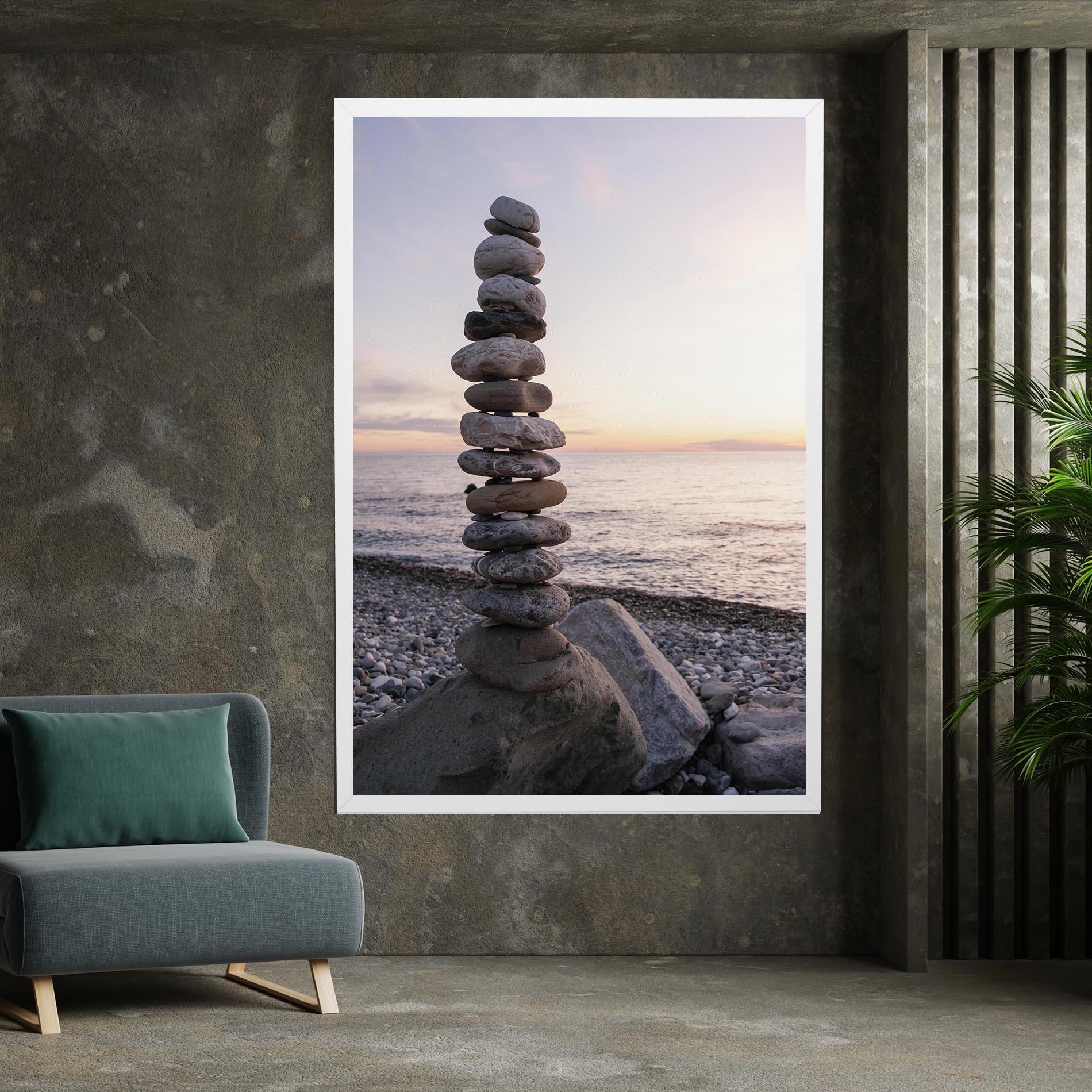 Leinwandbild Pebbles Seaside mockup 7