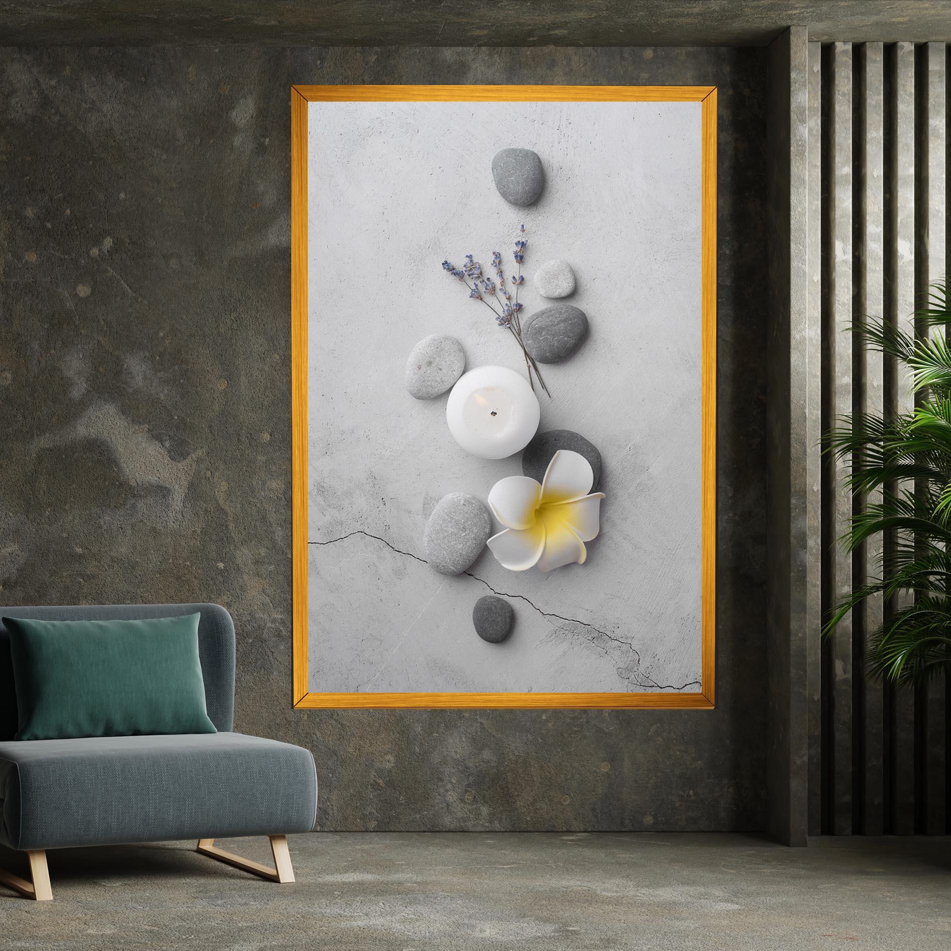 Leinwandbild Feng Shui Stones mockup 7