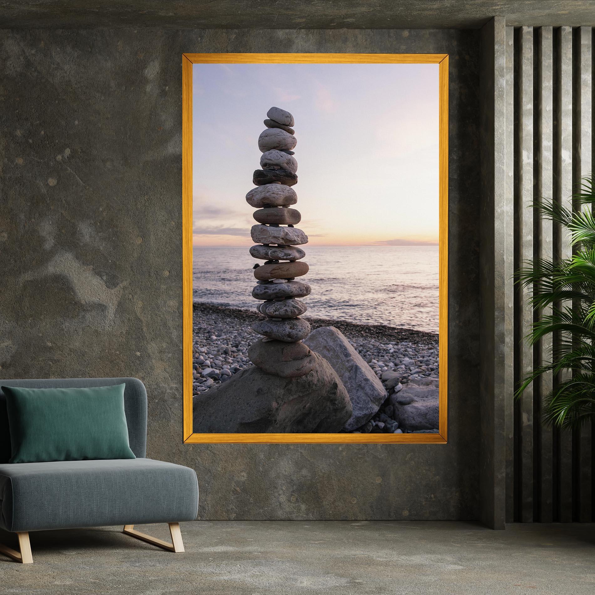 Leinwandbild Pebbles Seaside mockup 7