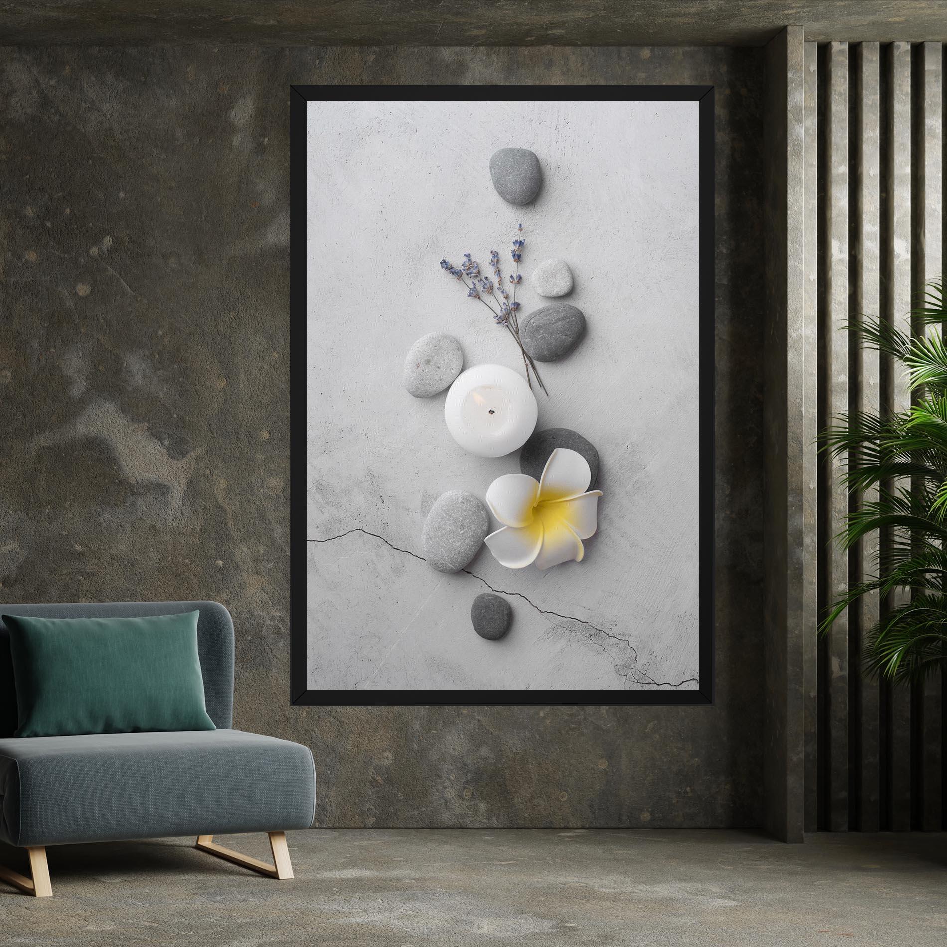 Leinwandbild Feng Shui Stones mockup 7