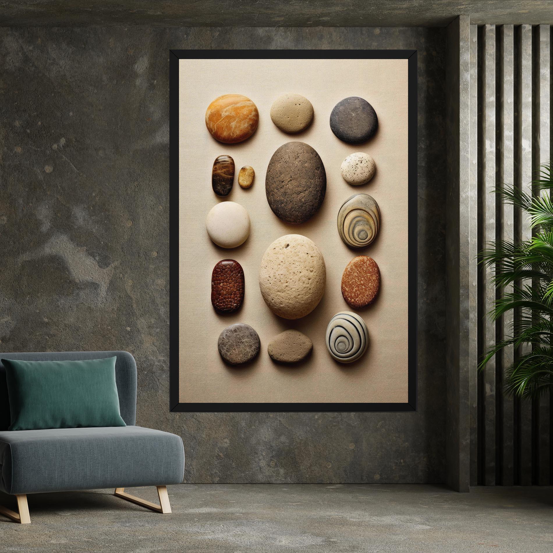 Leinwandbild Massage Stones Sand mockup 7