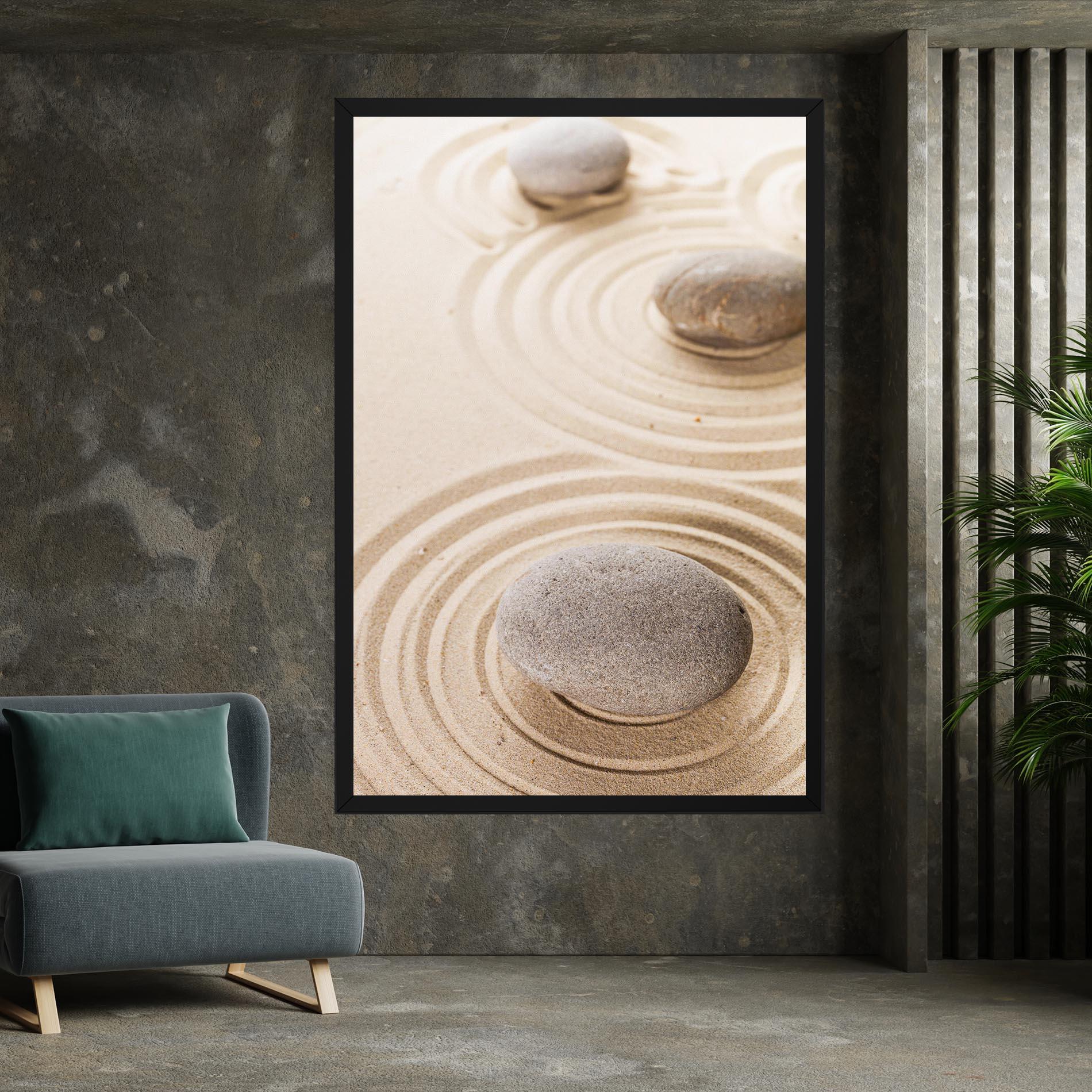 Leinwandbild Meditation Cream Stone mockup 7