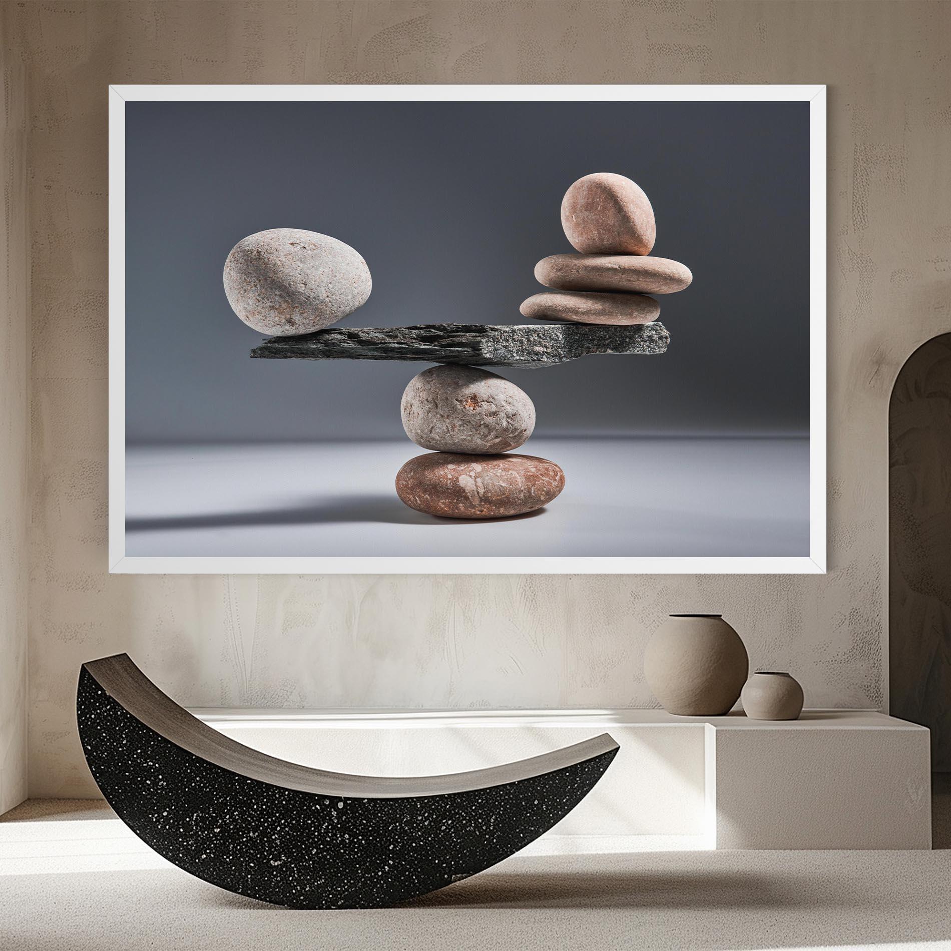 Leinwandbild Balancing Pebbles mockup 8