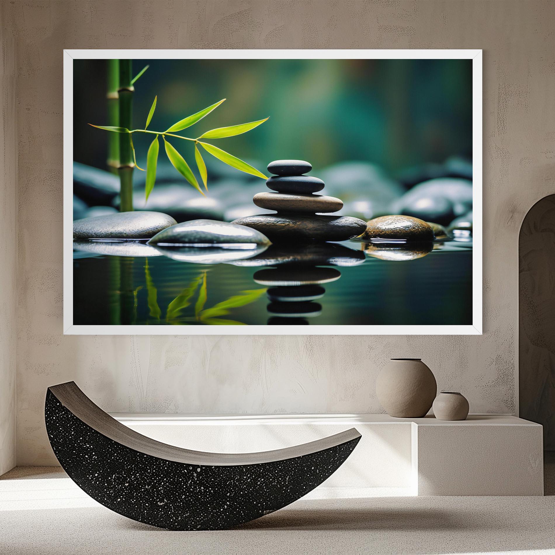 Leinwandbild Bamboo Stones mockup 8