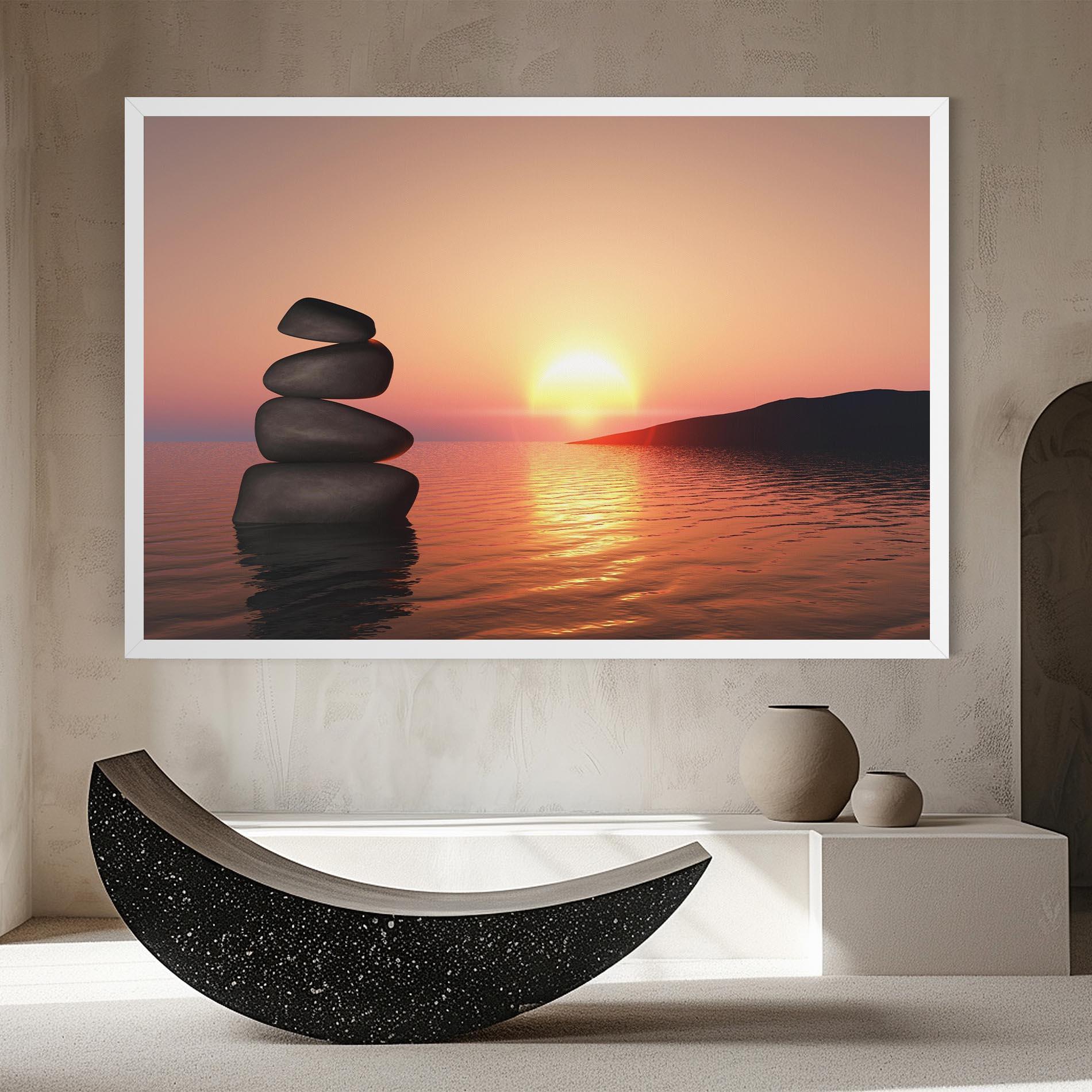 Leinwandbild Peace And Sunset mockup 8