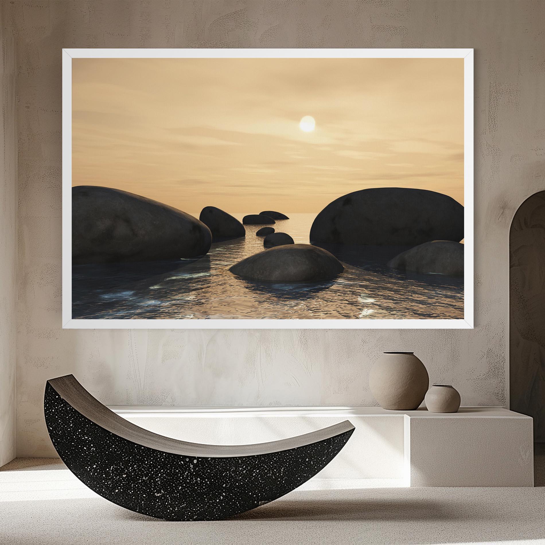 Leinwandbild Peace Rock mockup 8