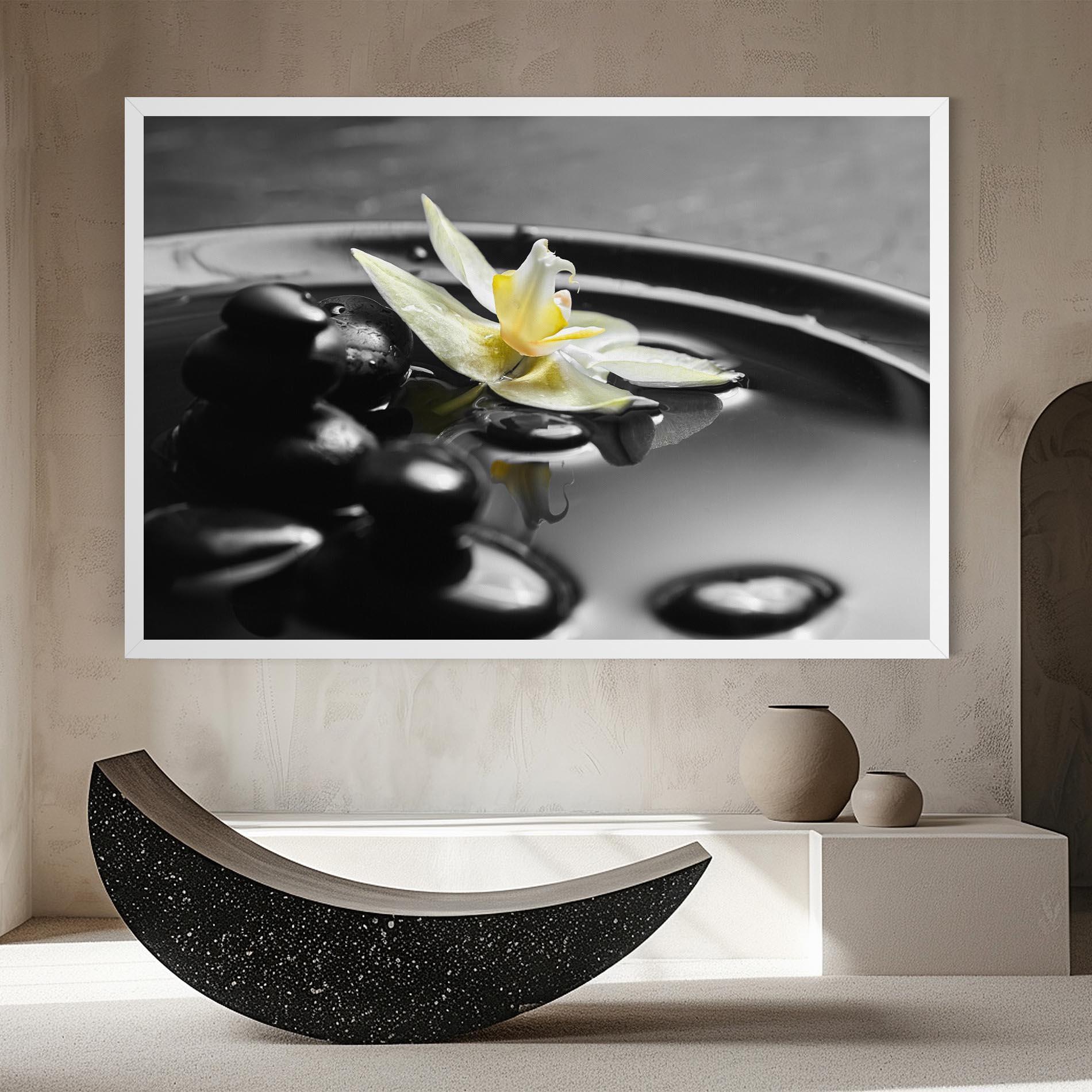Leinwandbild Pebbles Yellow Flower mockup 8