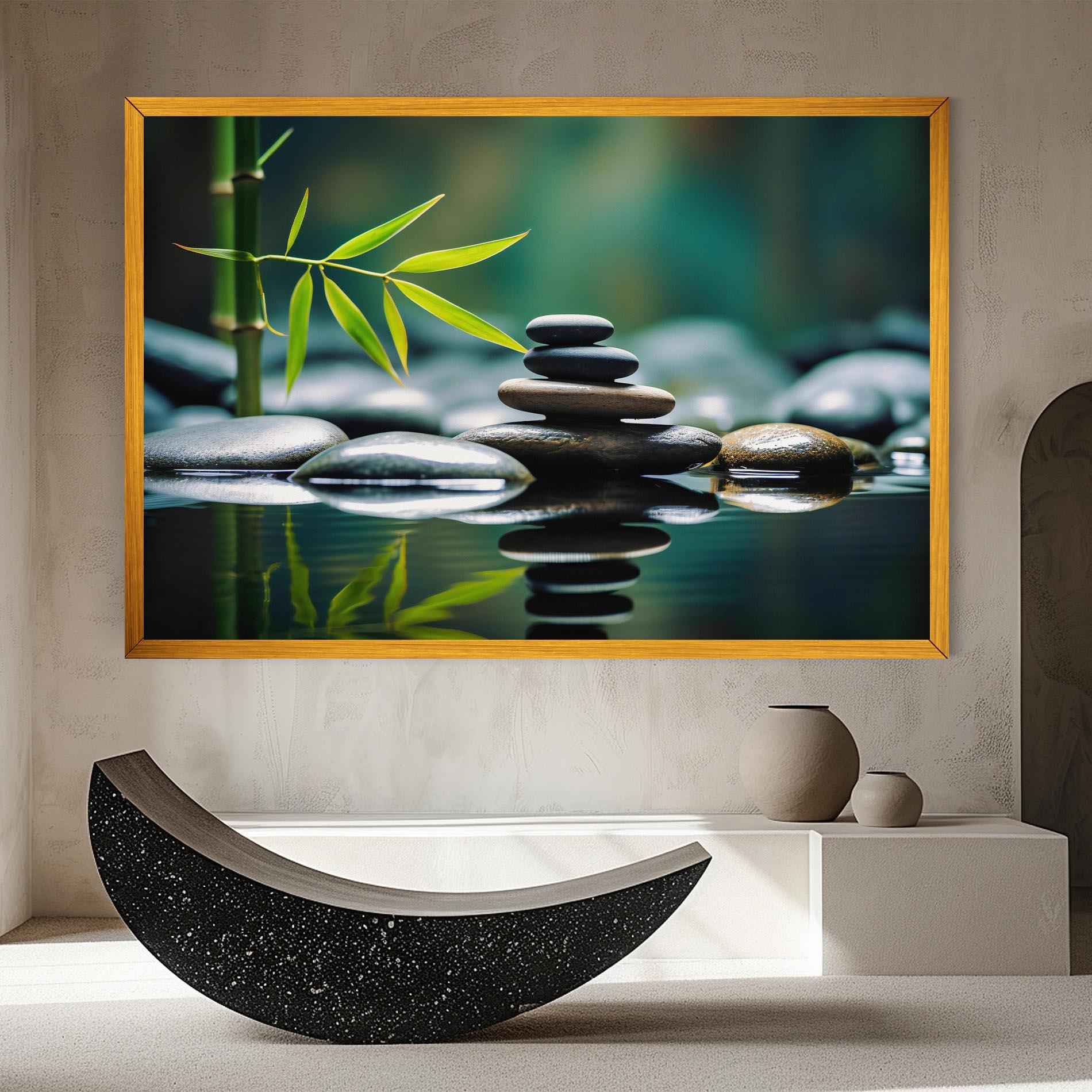 Leinwandbild Bamboo Stones mockup 8