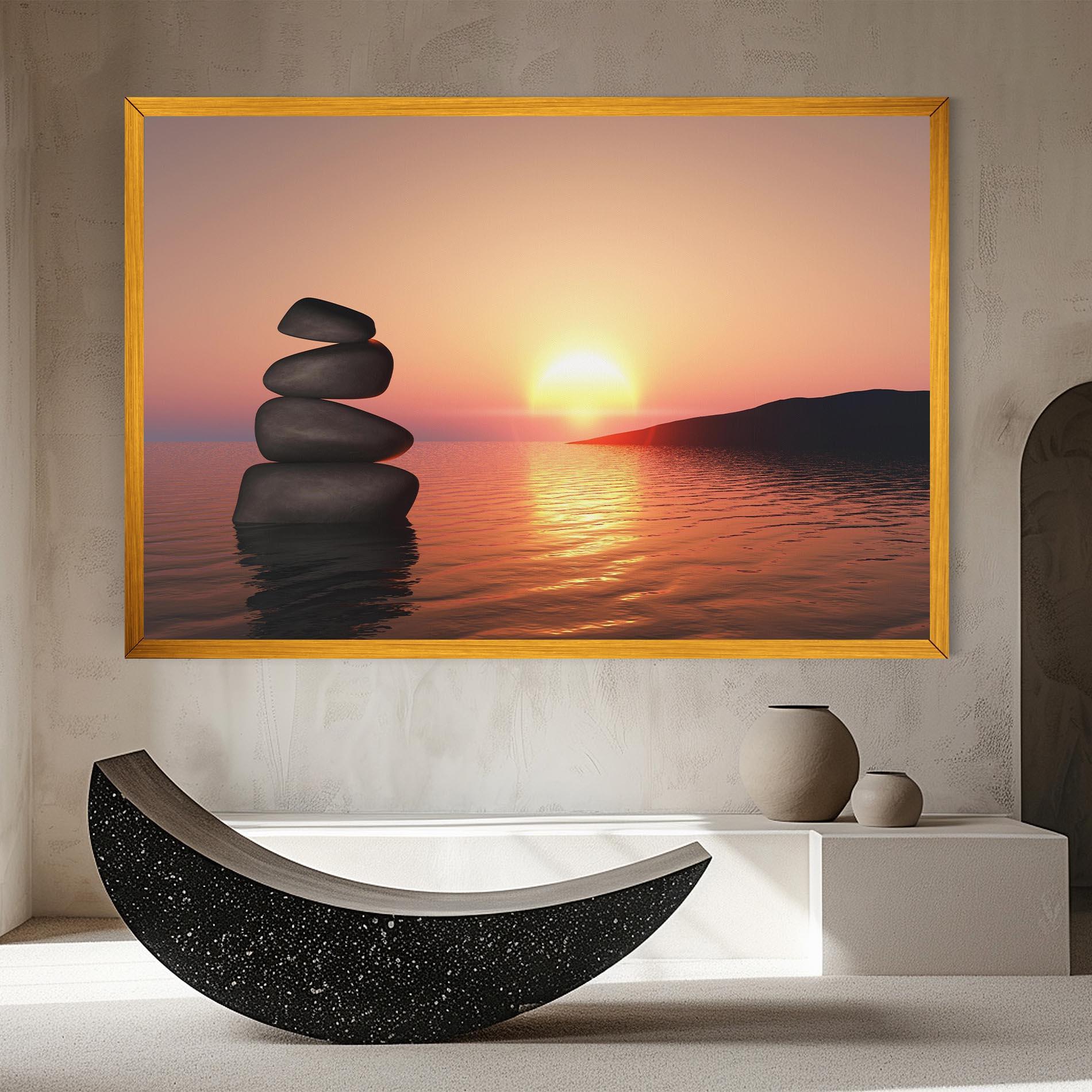 Leinwandbild Peace And Sunset mockup 8