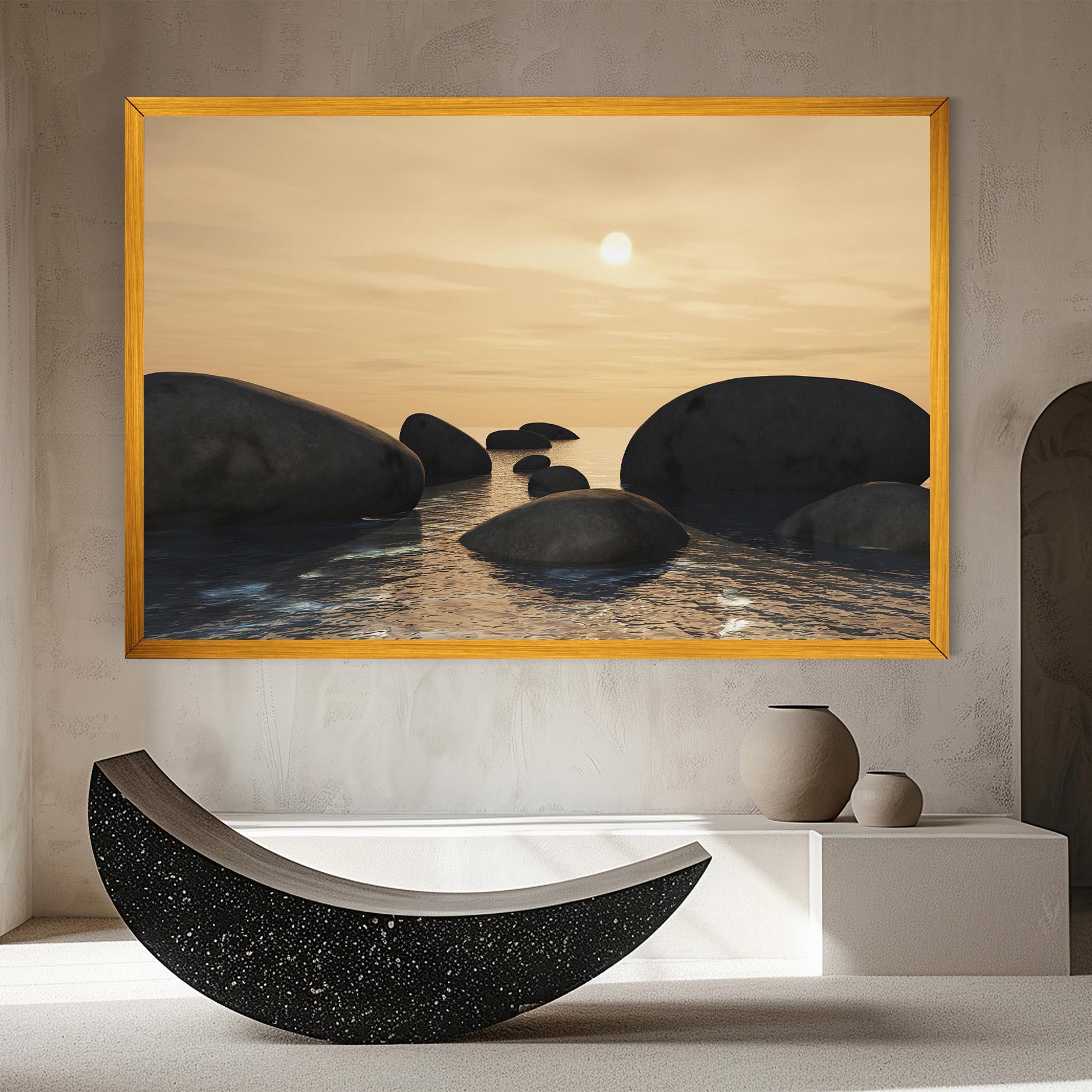 Leinwandbild Peace Rock mockup 8